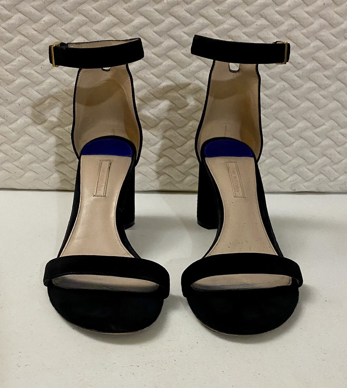 Stuart Weitzman Stuart Weitzman Black Suede 75LessNudist Sandals Heels 10 M Size US 10 / IT 40 - 4 Thumbnail