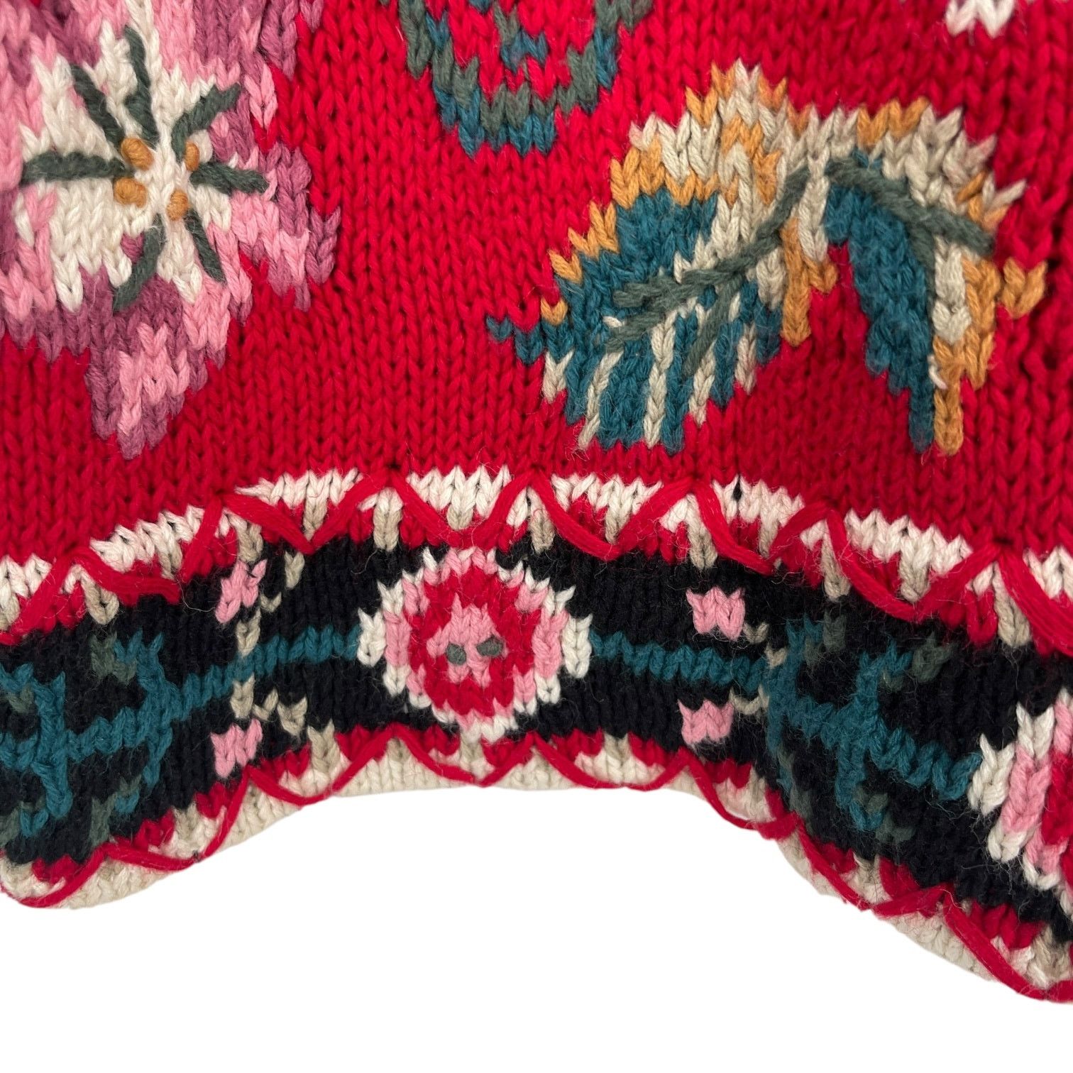 Express Express Vintage 80 Hand Knit Floral Sweater Oversized XS S M Size S / US 4 / IT 40 - 6 Thumbnail
