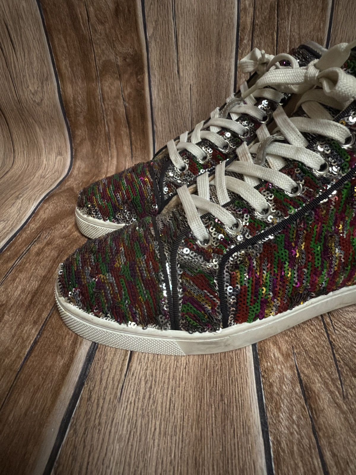 Christian Louboutin ❤️🔥Bip bip sequin trainers Size US 7.5 / IT 37.5 - 7 Thumbnail