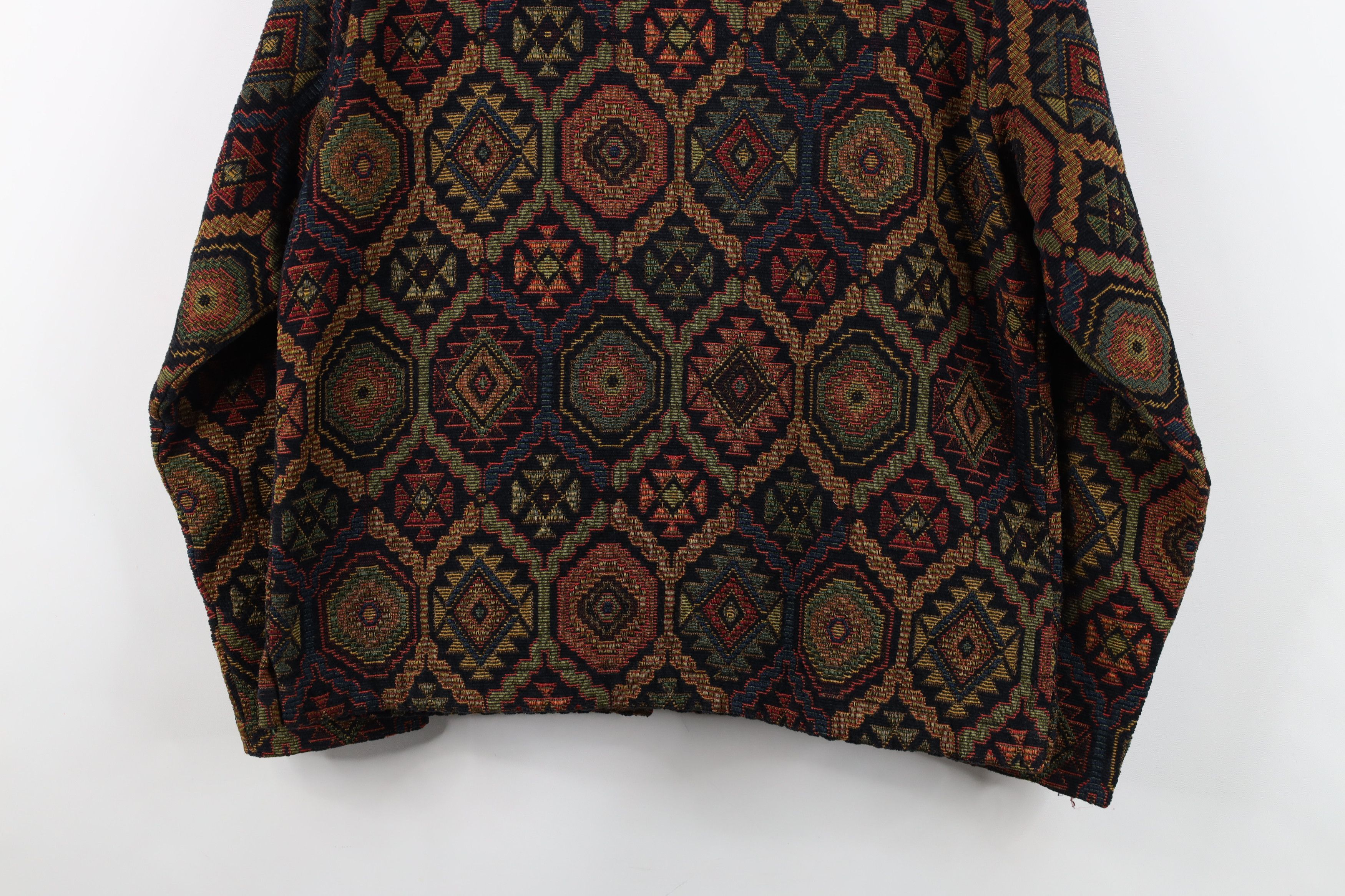 Vintage Vintage 90s Streetwear Geometric Tapestry Blazer Jacket USA Size S / US 4 / IT 40 - 13 Thumbnail
