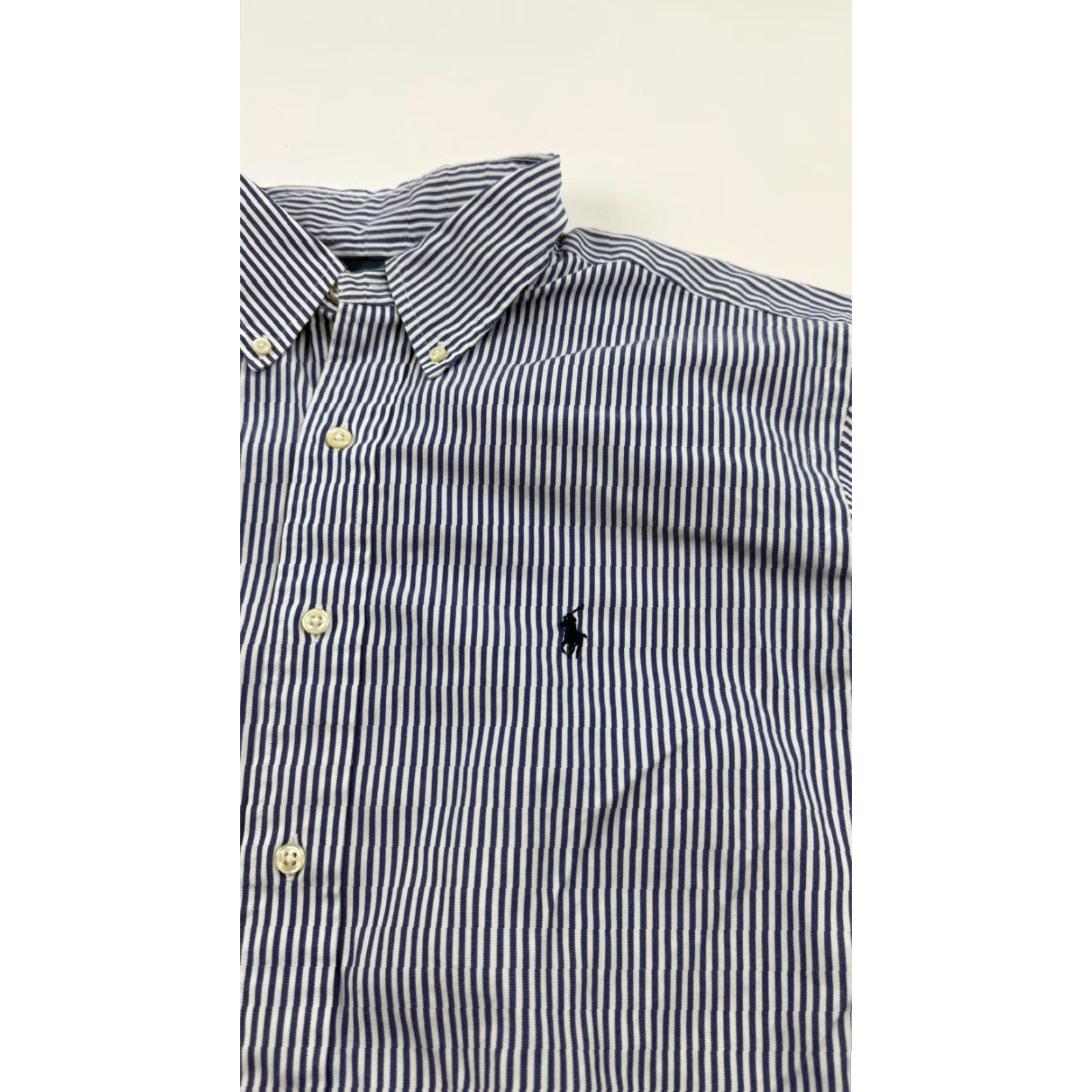 Ralph Lauren Polo Ralph Lauren Shirt Mens XL 16.5 Classic Fit Striped Long Sleeve Button Down Blue Embroidered Polo Pony Button-Up Size US XL / EU 56 / 4 - 3 Thumbnail