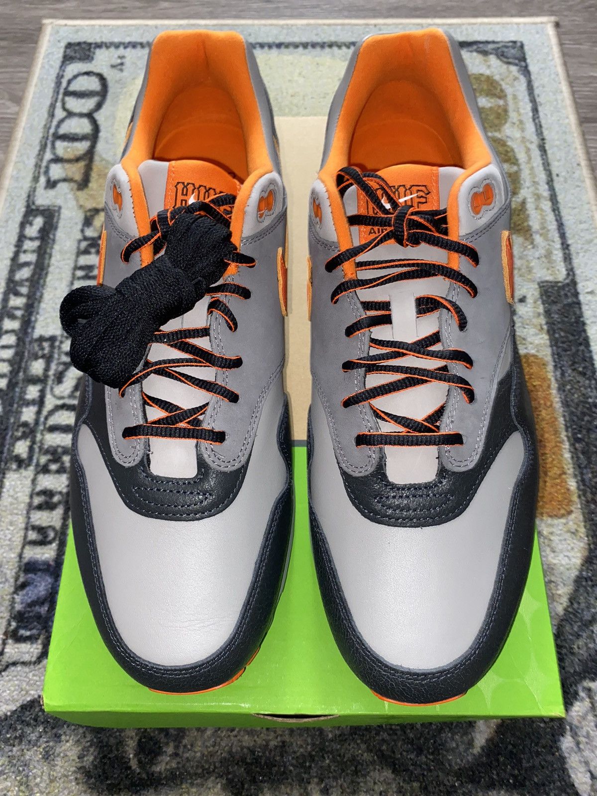 Huf × Nike Nike Air Max 1 SP HUF Brilliant Orange Size US 13 / EU 46 - 3 Thumbnail