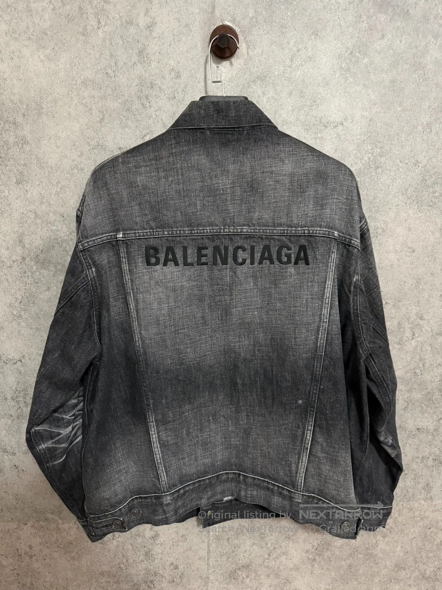 Balenciaga Balenciaga Ash Black Tie-Dye Denim Jacket. Size US XS / EU 42 / 0 - 7 Thumbnail