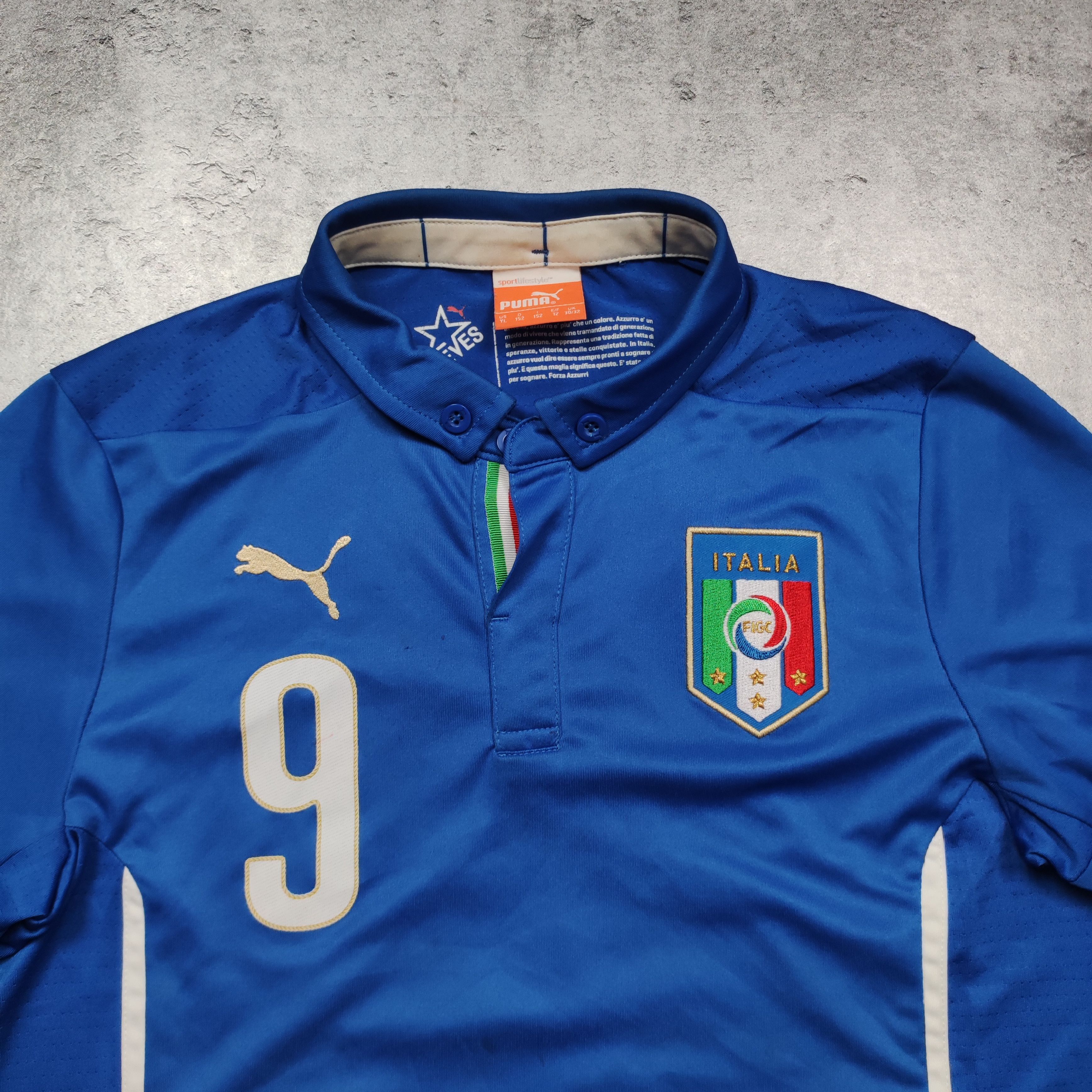 Puma Vintage 2014 World Cap Italy National #9 Balotelli Jersey Size US XXS / EU 40 - 4 Thumbnail