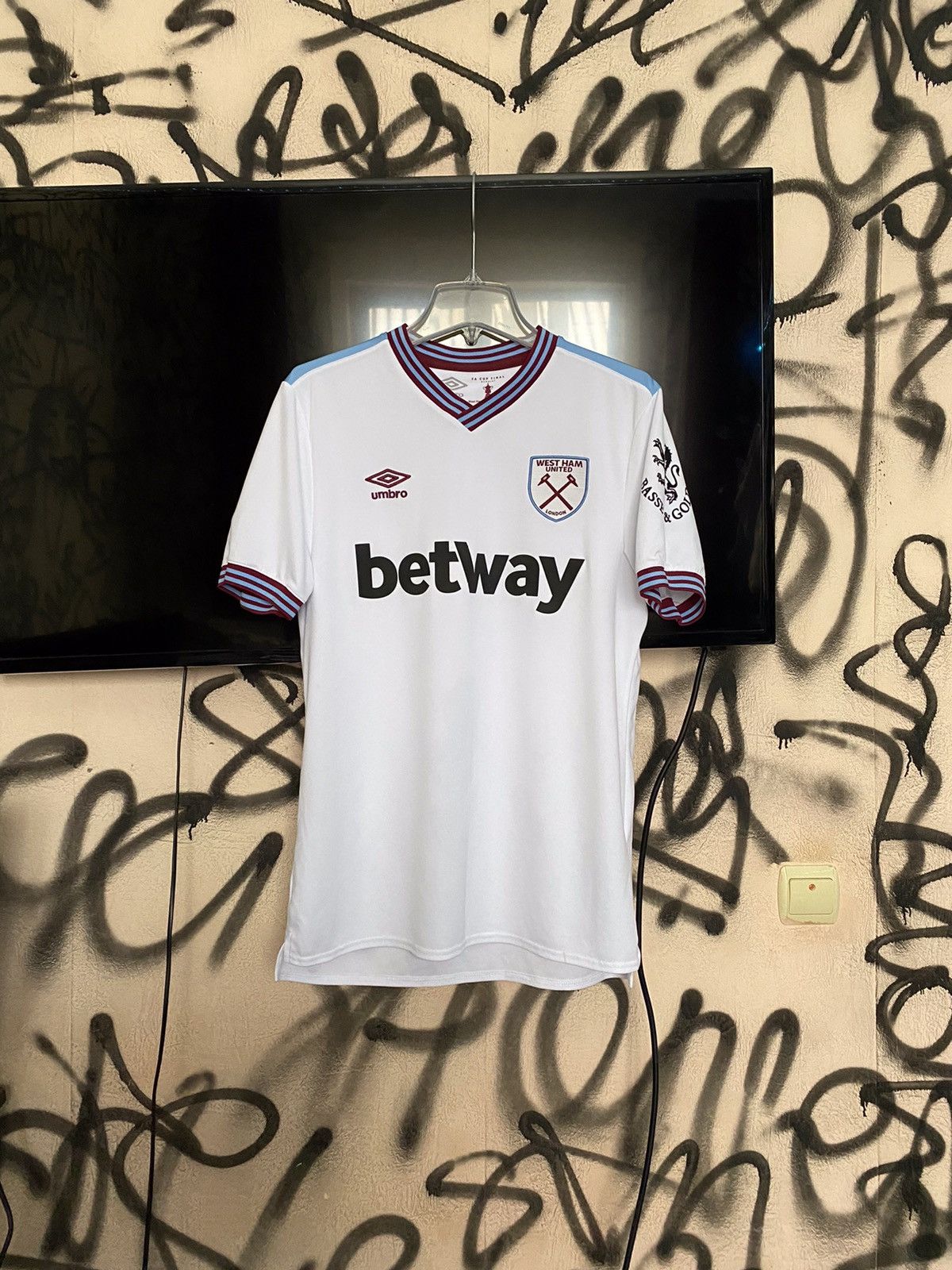 Maillot De Football Vintage West Ham United - Années 60/70 - Modèle Domicile Bleu - Taille M - Occasion