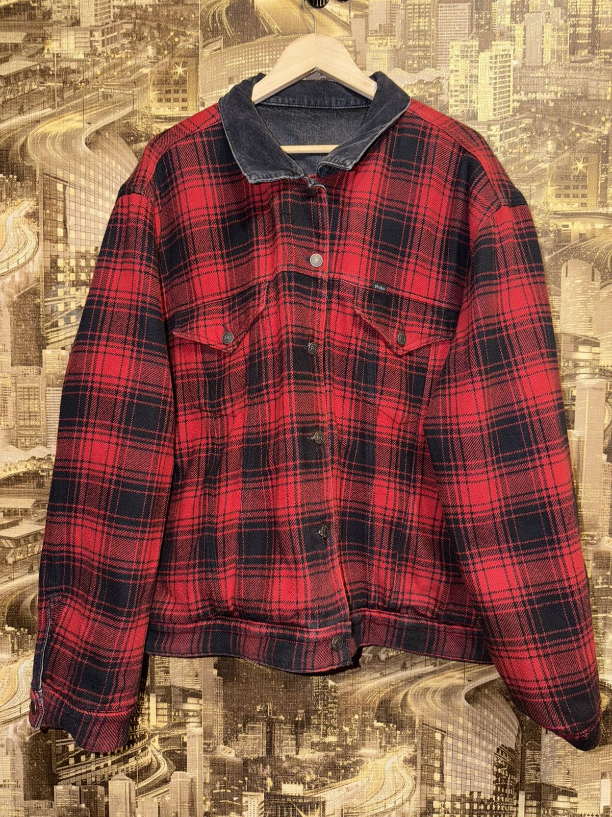 Polo Ralph Lauren Polo Ralph Lauren Reversible Trucker Jacket Foxdale Black Size US XXL / EU 58 / 5 - 14 Thumbnail