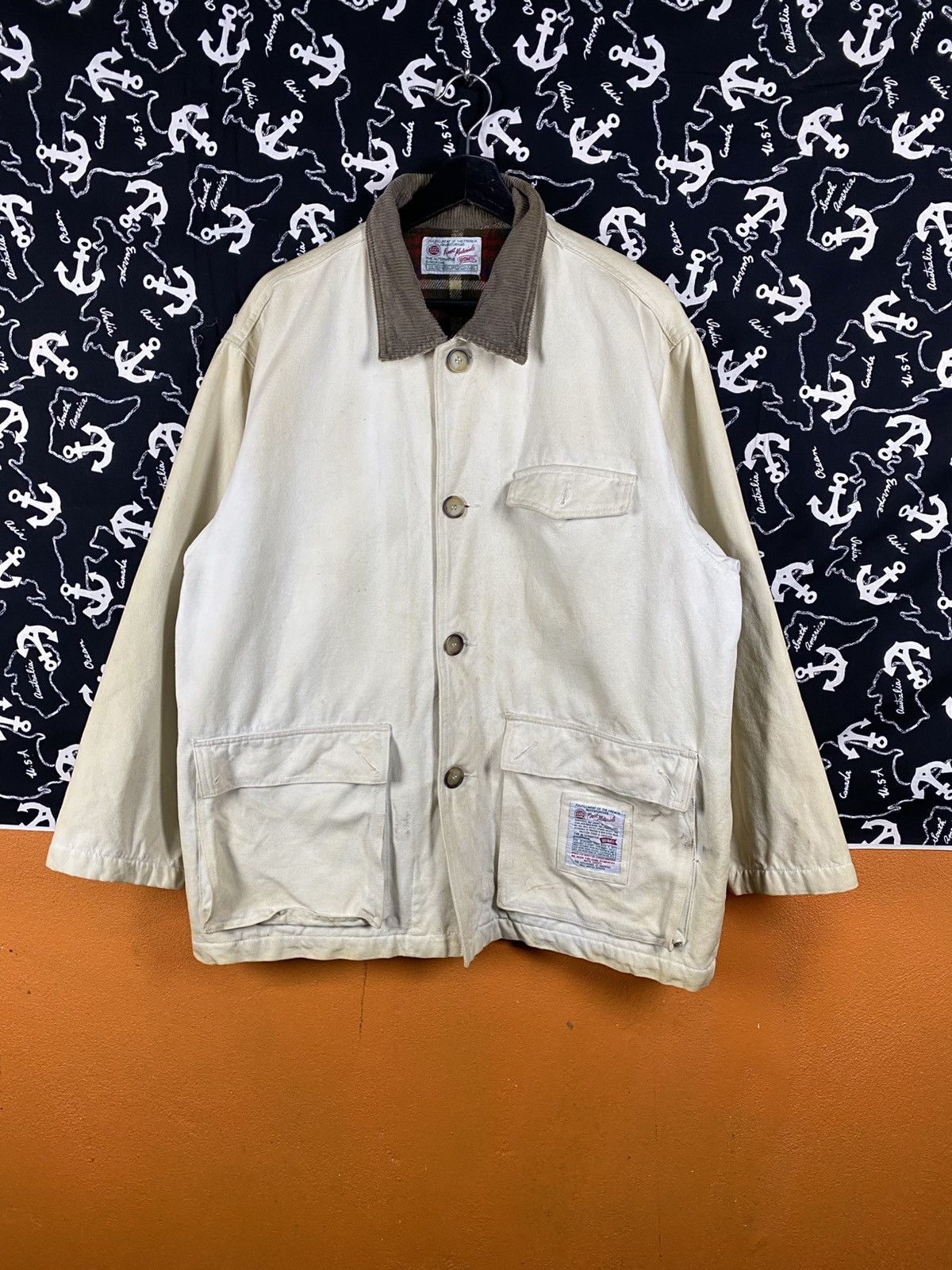Japanese Brand BROWNIE Japanese Workwear Canvas Jacket Corduroy Collar Size US L / EU 52-54 / 3 - 3 Thumbnail