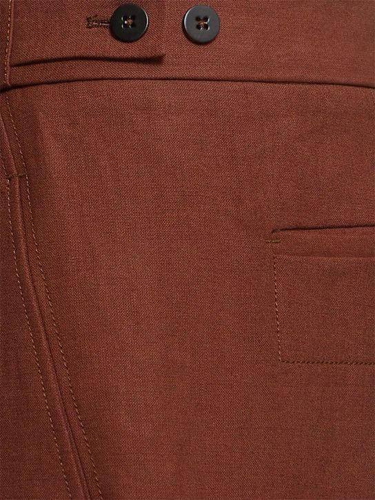 Z Zegna o1lsvrm0525 Linen Pants in Brown Size US 30 / EU 46 - 5 Thumbnail