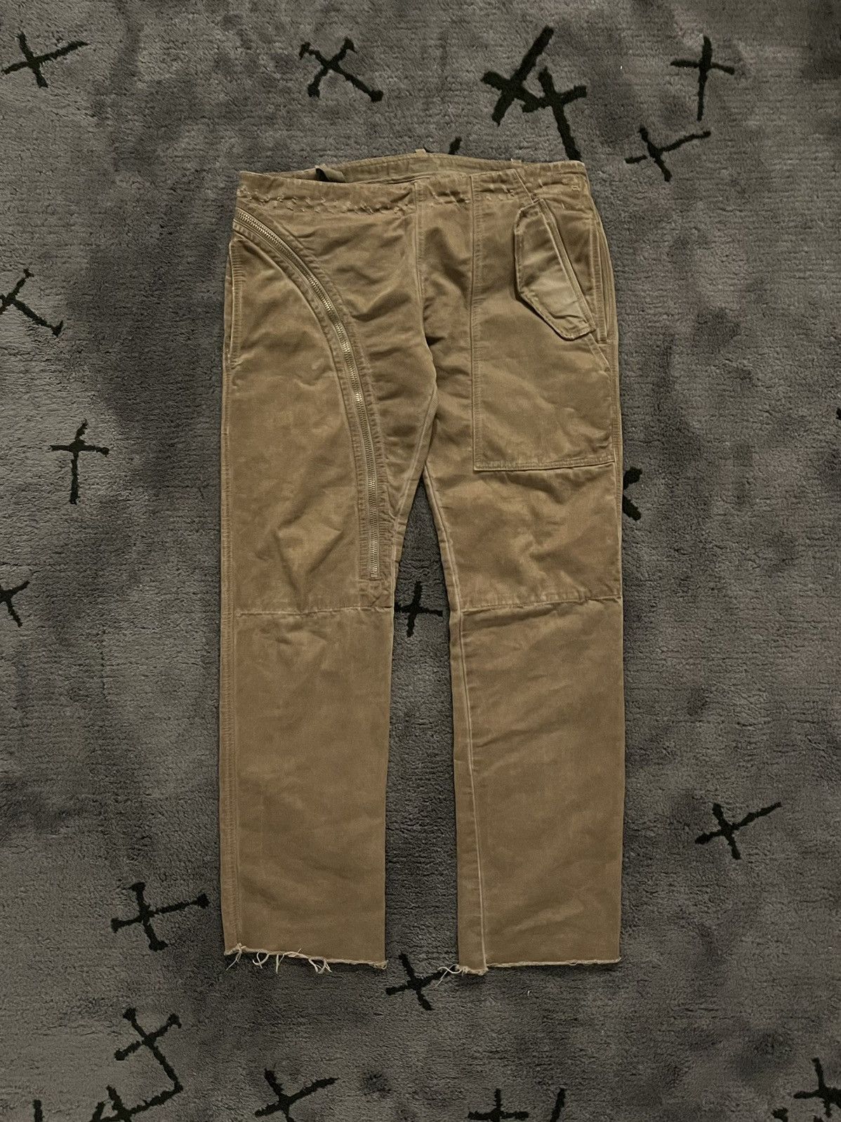 Rick Owens × Rick Owens Drkshdw SS09 Strutter Grosgrain Brown Double Layered Aircut Pants Size US 34 / EU 50 - 4 Thumbnail