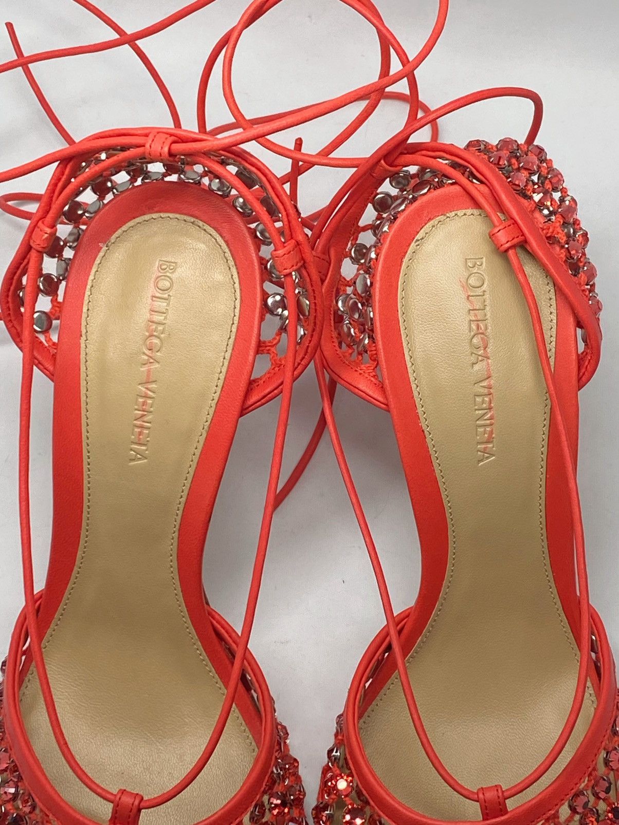 Bottega Veneta Bottega Veneta Stretch Embellished Ankle Tie Pumps size 39.5 Size US 9.5 / IT 39.5 - 10 Thumbnail