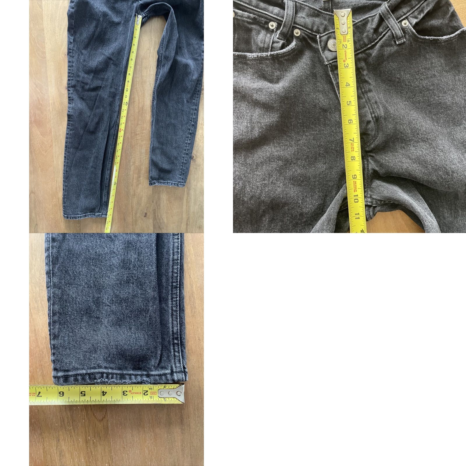 Abercrombie & Fitch VINTAGE Abercrombie & Fitch Jeans Women 00R 24x29 Black High Rise Button Fly 5-Pocket Denim Rock Grunge 90s Mens Women Boys Girls Size 24" / US 00 / IT 34 - 8 Thumbnail