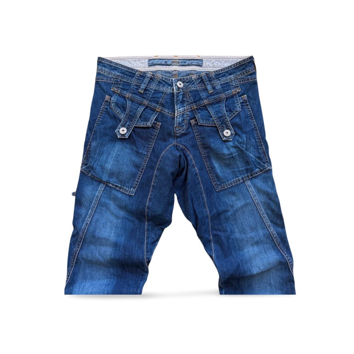 Marithe + Francois Girbaud Marithe Francois Girbaud Crazy Straight Denim Jeans Size US 29 - 3 Thumbnail