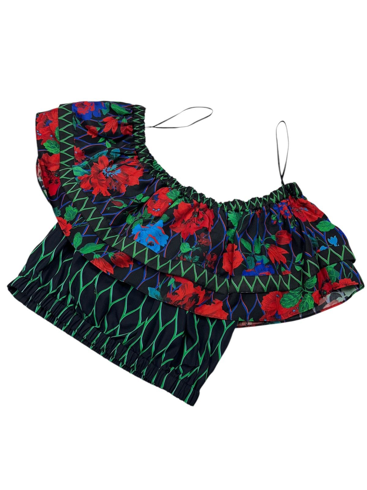 H&M × Kenzo Kenzo x H&M Silk Blend Floral Top Blouse y2k Size M / US 6-8 / IT 42-44 - 6 Thumbnail