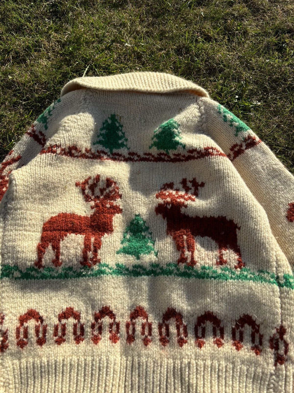 Vintage 1960 Cowichan Cardigan Knit Lightning Zipper Wool Sweater Size US M / EU 48-50 / 2 - 8 Thumbnail