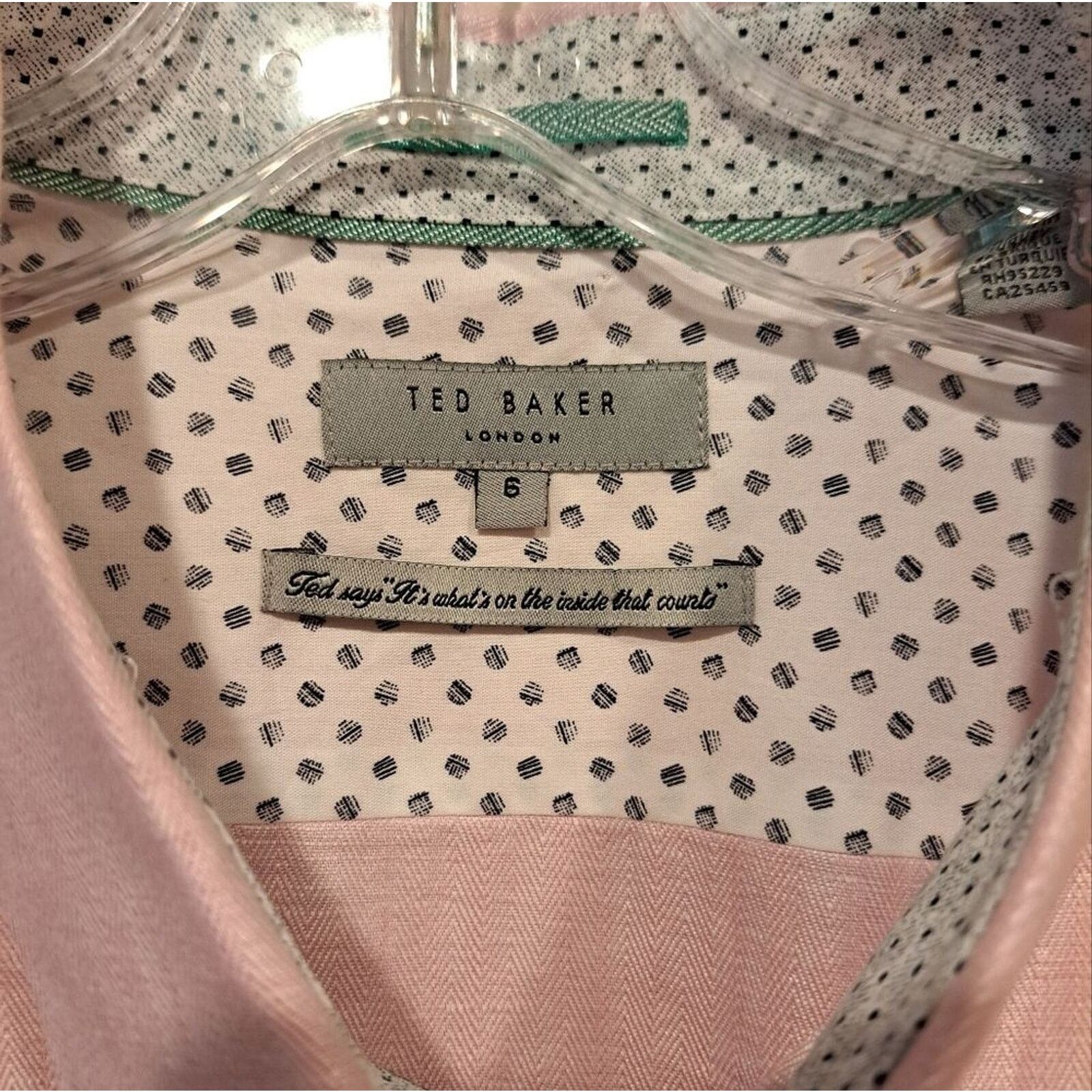Ted Baker Ted Baker London linen cotton blend pale pink shirt size 6 Size M / US 6-8 / IT 42-44 - 3 Thumbnail