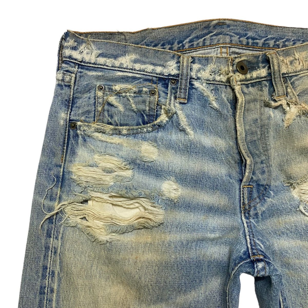 wjk WjK Thrashed Dirt Washed Selvedge Jeans Size US 31 - 4 Thumbnail