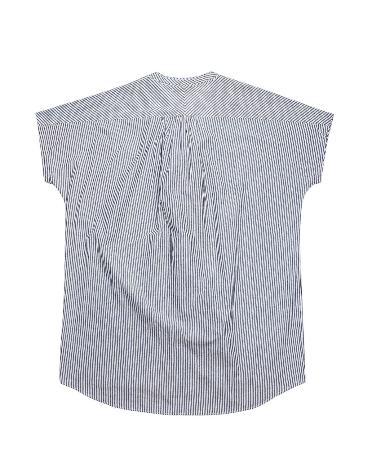 Zucca SS2013 ZUCCA STRIPED COTTON SHIRT WITH FRONT SHIRRING DETAIL Size M / US 6-8 / IT 42-44 - 4 Thumbnail