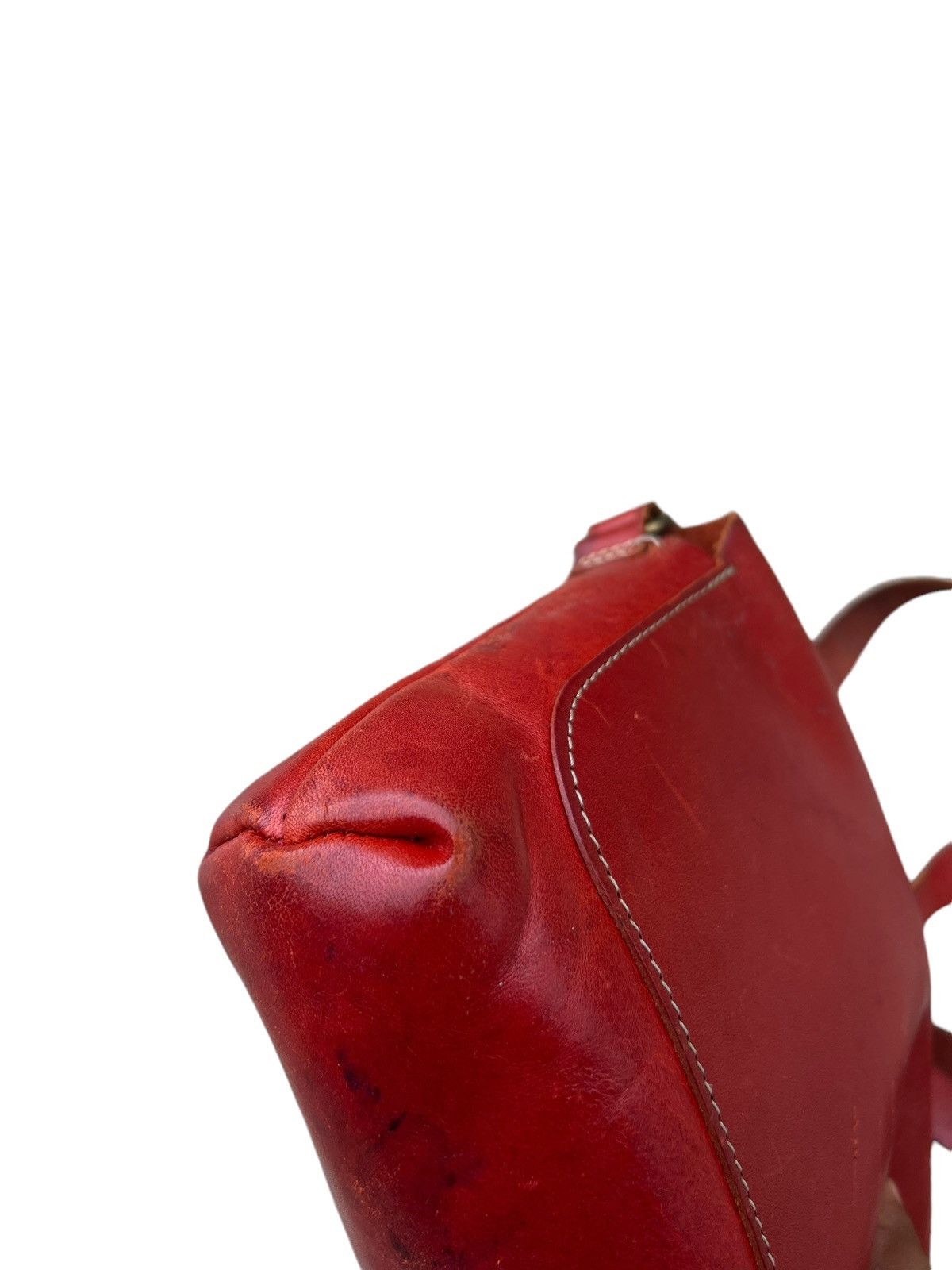 Leather Vintage Kissora Japan Fade Distress Patina Leather Sling Bag Size ONE SIZE - 14 Thumbnail
