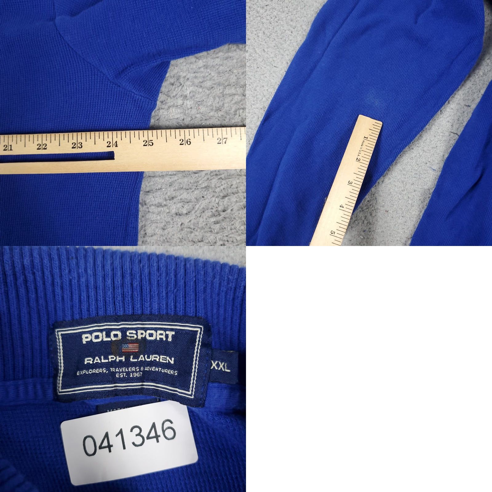 Ralph Lauren VINTAGE Ralph Lauren Polo Shirt Mens 2XL Blue Knit Polo Sport Casual Long Sleeve - Logo, Button, Cotton, Classic American Polo Mens 2XL Blue Size US XXL / EU 58 / 5 - 8 Thumbnail