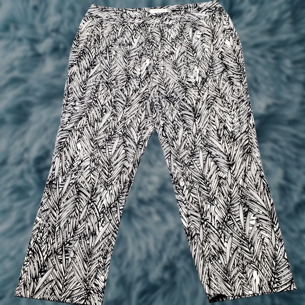 Coldwater Creek Coldwater Creek Womens 12 Palm Leaf Ankle Pants Straight Leg Casual Wear Multicolor Boots? Size 34" / US 12 / IT 48 - 1 Thumbnail