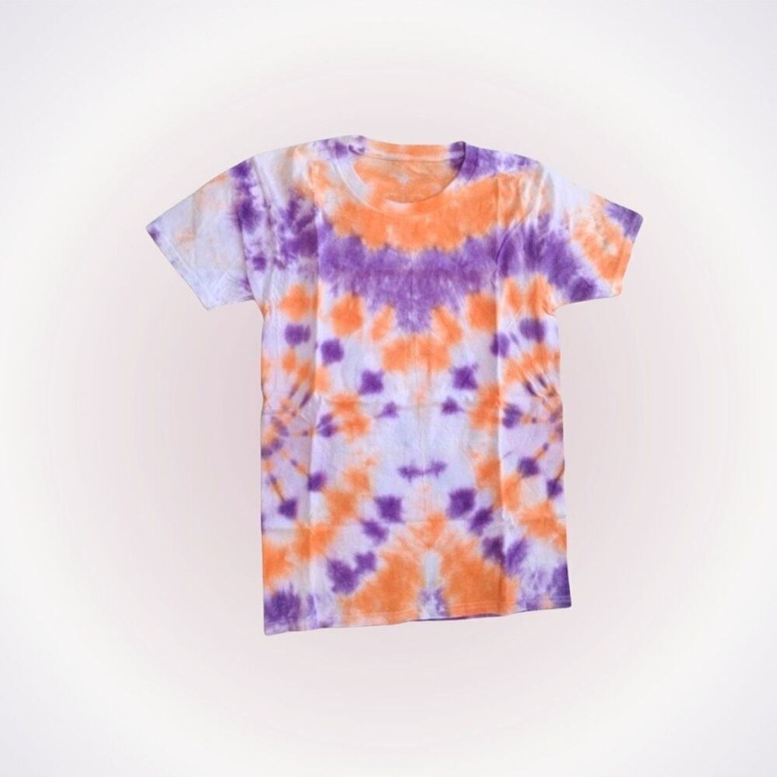 Fruit Of The Loom Dyes by MacKay Purple and Orange Tie-Dye T-Shirt | Sz YL Size XS / US 0-2 / IT 36-38 - 1 Thumbnail