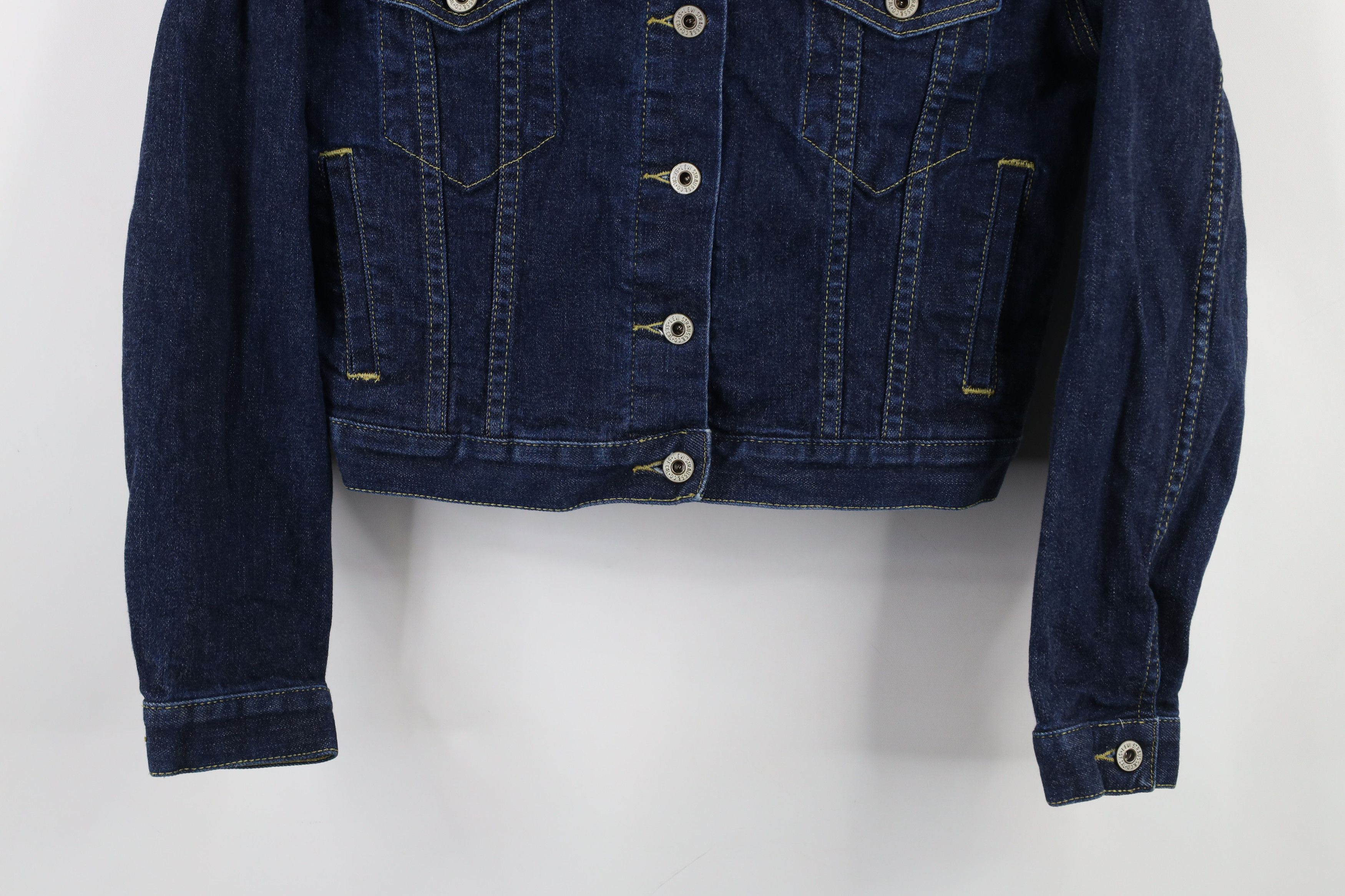Levi's × Vintage Vintage Y2K 2000 Levis Denim Jean Trucker Jacket Blue Size S / US 4 / IT 40 - 3 Thumbnail