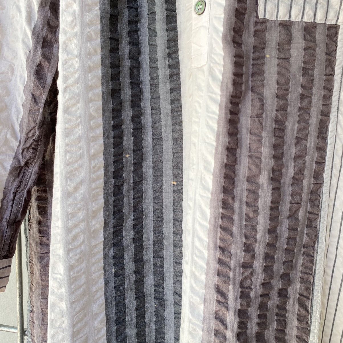 Y's Y's for living Striped Cotton Grandad Shirt Size US XL / EU 56 / 4 - 8 Thumbnail