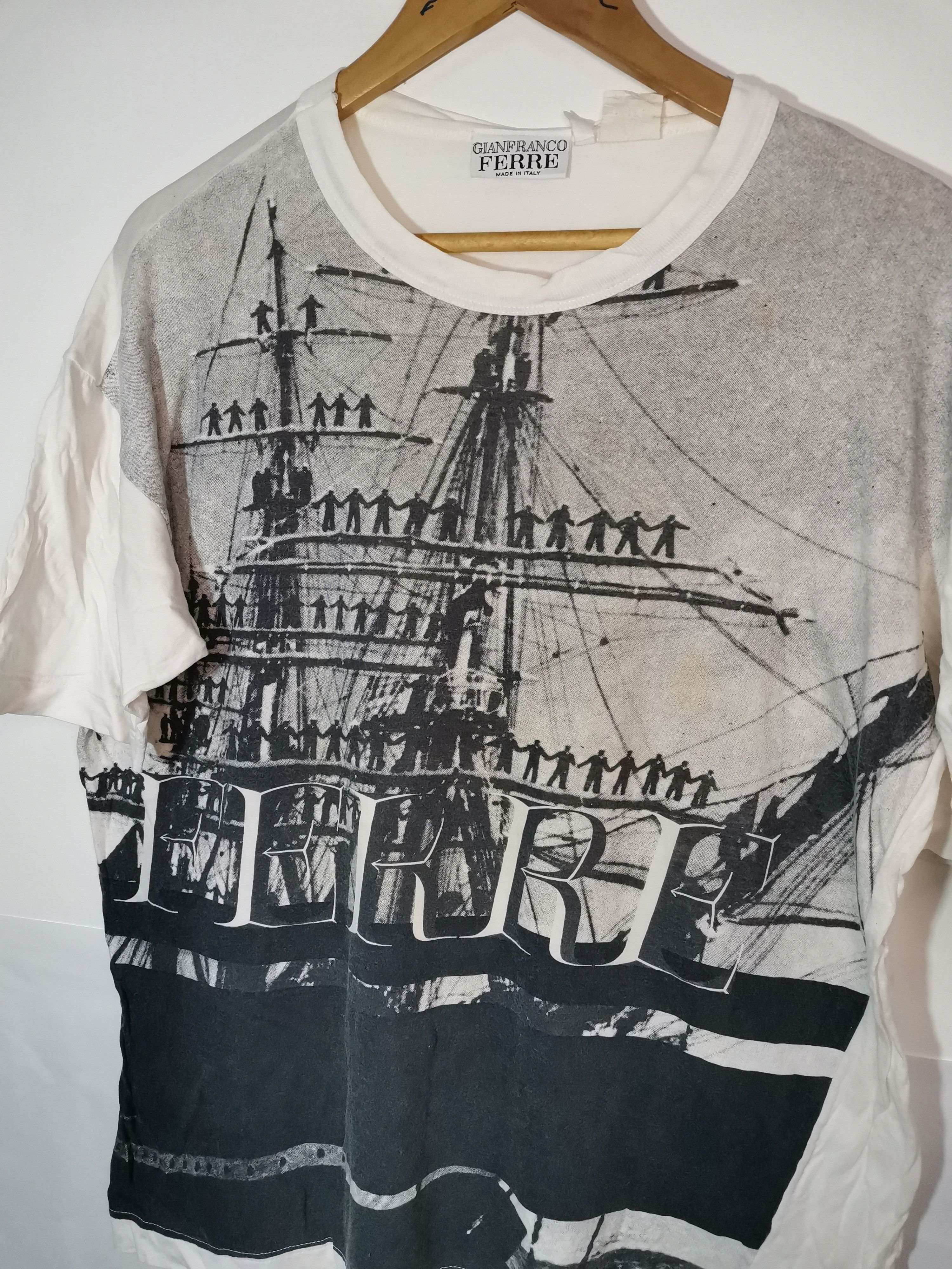 Gianfranco Ferre Vintage Gianfranco Ferre Ship Tshirt Size US L / EU 52-54 / 3 - 2 Thumbnail