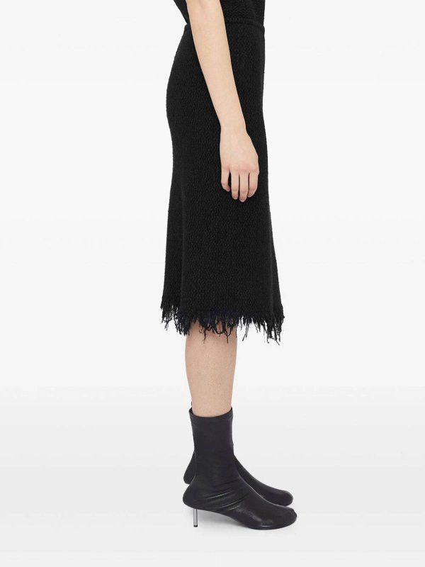 Jil Sander o1y1025 Midi Skirt in Black Size 28" / US 6 / IT 42 - 2 Thumbnail