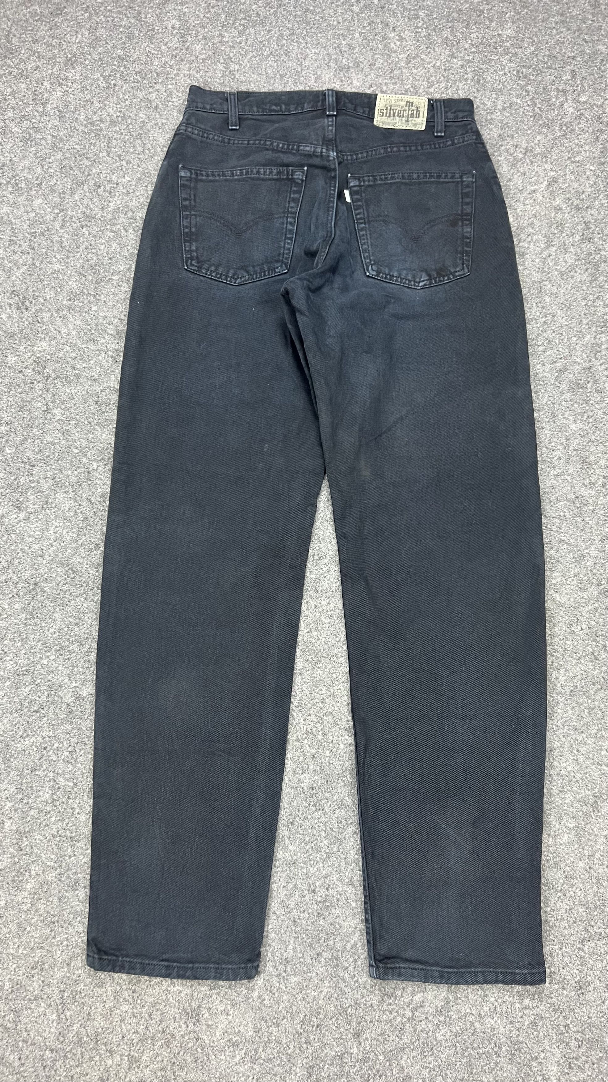 Levi's Black Baggy Levis Silver Tab Size US 33 - 11 Thumbnail