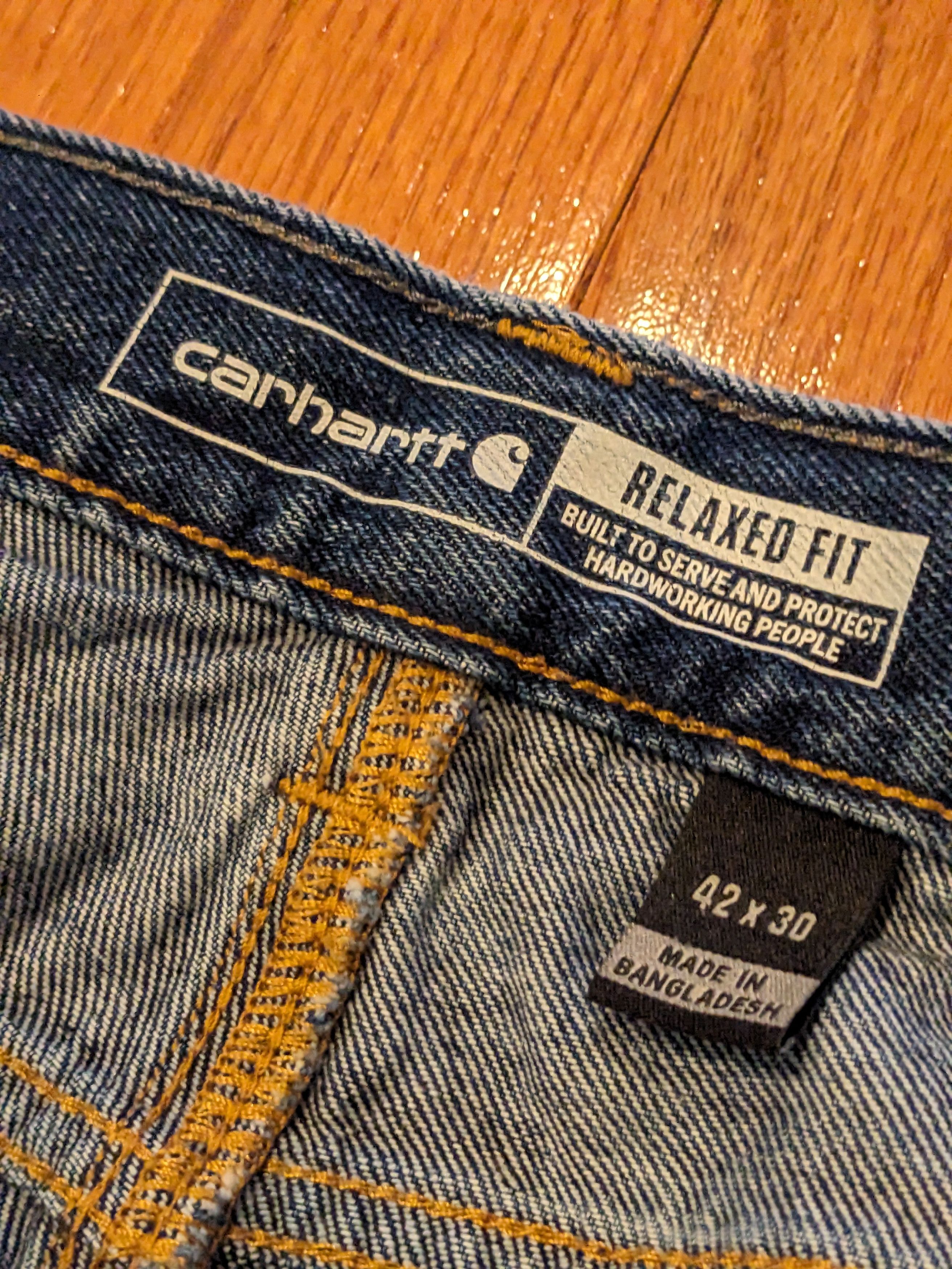 Carhartt × Vintage Carhartt 42 x 30 Relaxed Fit Blue Denim Jeans Size US 42 / EU 58 - 5 Thumbnail