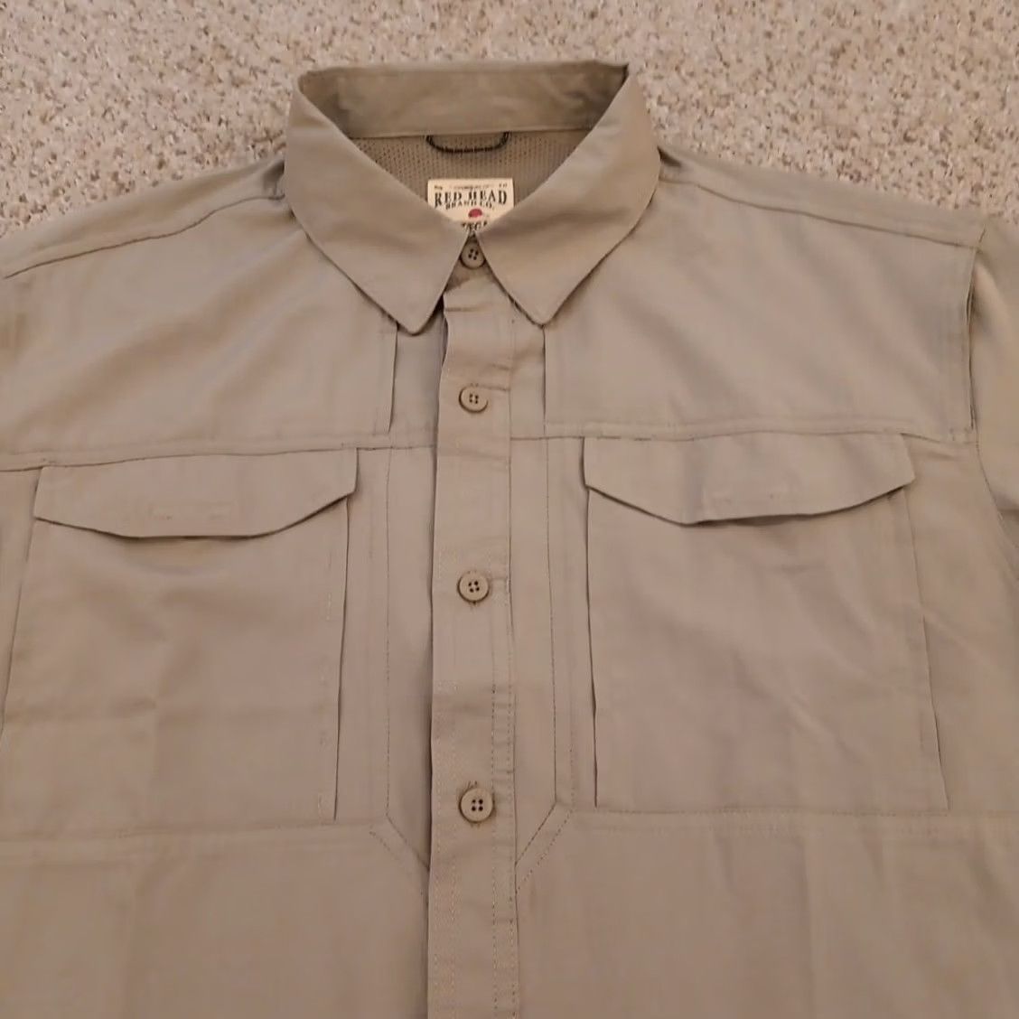 Vintage RedHead Shirt Mens XLT Gray Short Sleeve Button Down Pockets Breathable Size US XL / EU 56 / 4 - 2 Thumbnail