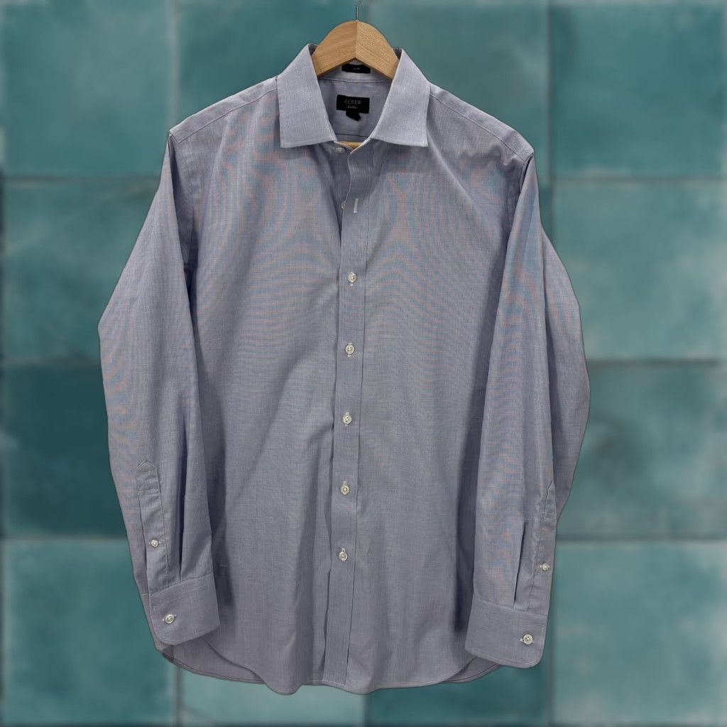 J.CREW Ludlow Dress Shirt Mens 15.5 Slim Fit 32/33 Blue Pattern Check  Cotton Spandex Business Formal Workwear Shirt Mens - shinesquarebuilders.com