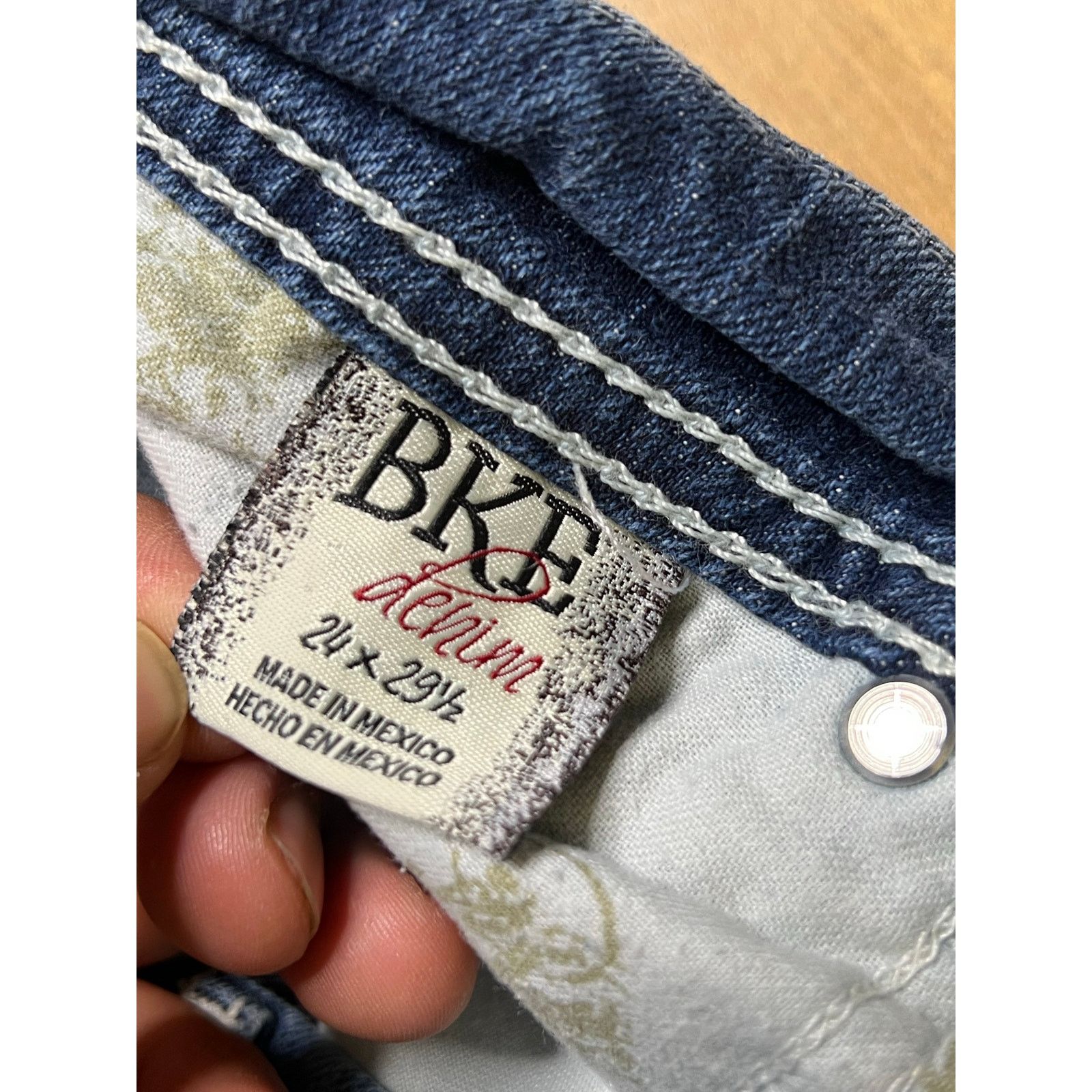 BKE BKE Women’s Starlite Low Rise Flare Blue Denim Jean 24S Y2K Size 24" / US 00 / IT 34 - 7 Thumbnail