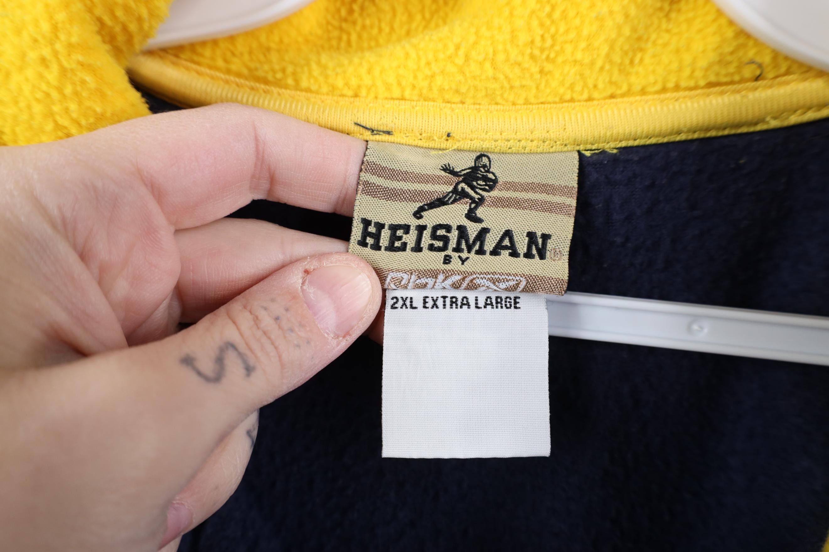Reebok Vintage Reebok University of Michigan 1/4 Zip Fleece Sweater Size US XXL / EU 58 / 5 - 5 Thumbnail