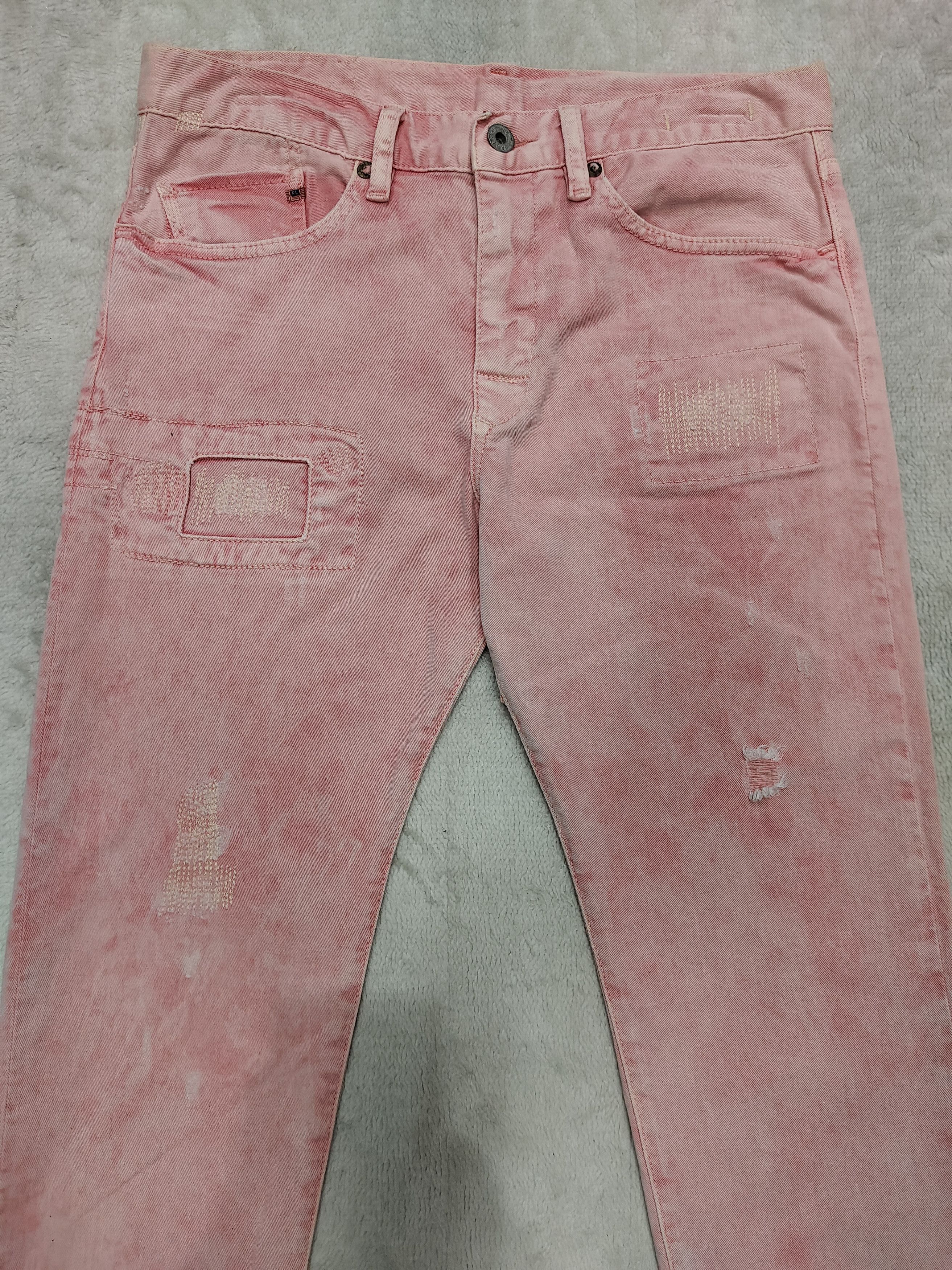 Polo Ralph Lauren SICK🔥Ralph Lauren Pacthwork Distressed Jeans Size US 30 / EU 46 - 2 Thumbnail