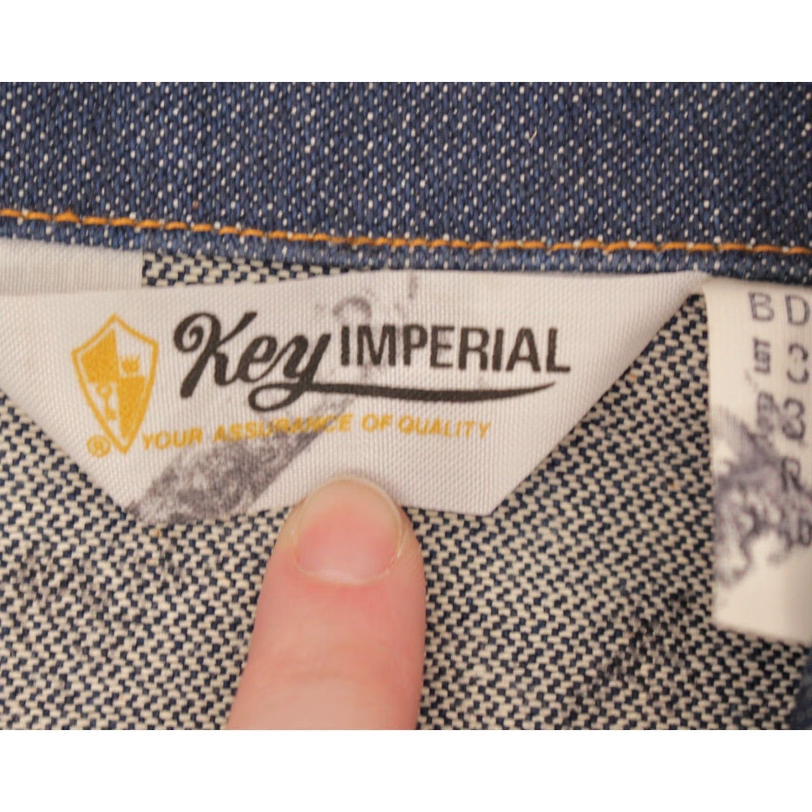Vintage VTG Key Denim Jacket Shirt Mens 1970s 34 R Small Blue Vintage 70s Jeans Jacket Denim Jacket Size US 34 / EU 50 - 6 Thumbnail