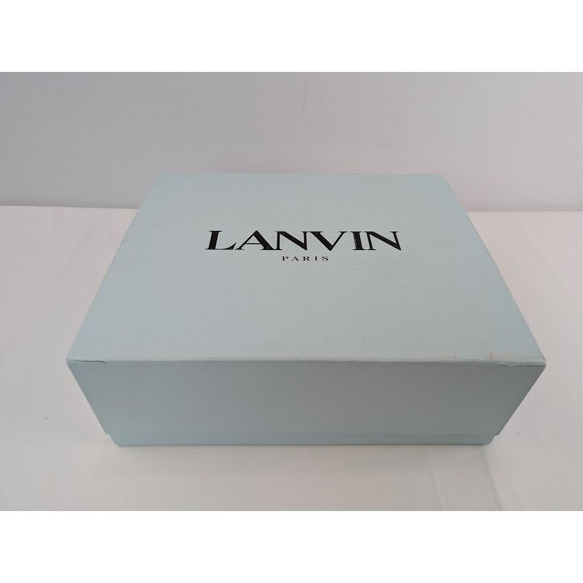 Lanvin o1rshd1 Leather Curb Low-Top Sneaker in Orange / White Size US 9 / EU 42 - 21 Thumbnail