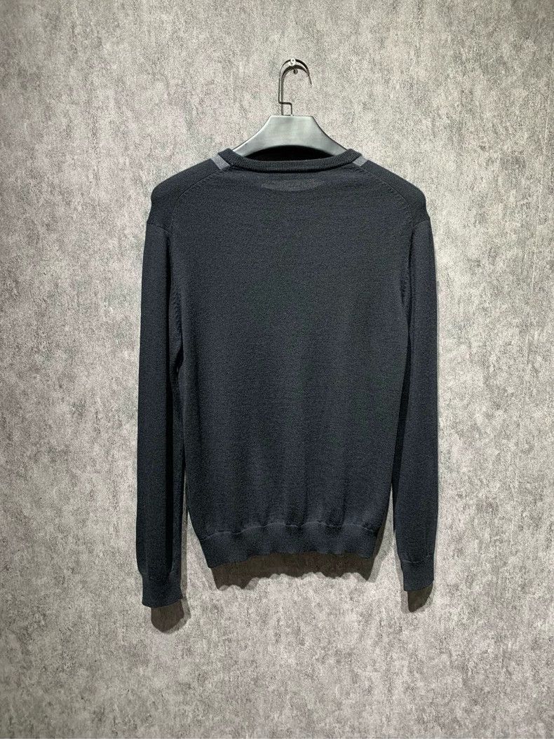 Givenchy Givenchy Black and grey striped wool knit sweater 2506-Next Size US L / EU 52-54 / 3 - 2 Thumbnail