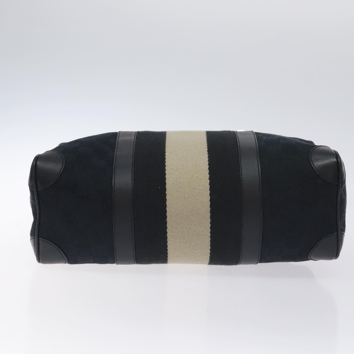 Gucci GUCCI GG Canvas Sherry Line Hand Bag Black Silver 000 0851 Size ONE SIZE - 9 Thumbnail