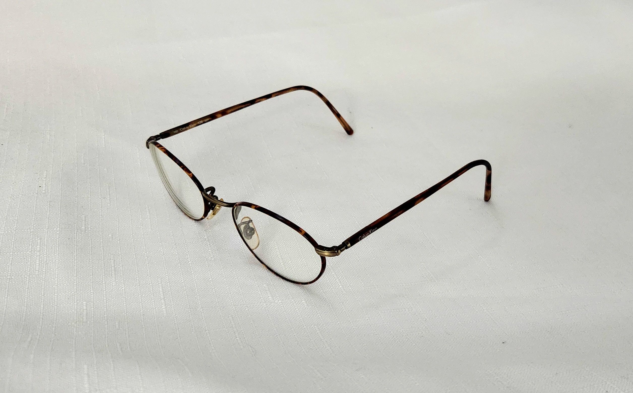Calvin Klein × Vintage CALVIN KLEIN Vintage Tortoise 136 557 EYEGLASSES Frame Italy Size ONE SIZE - 1 Thumbnail