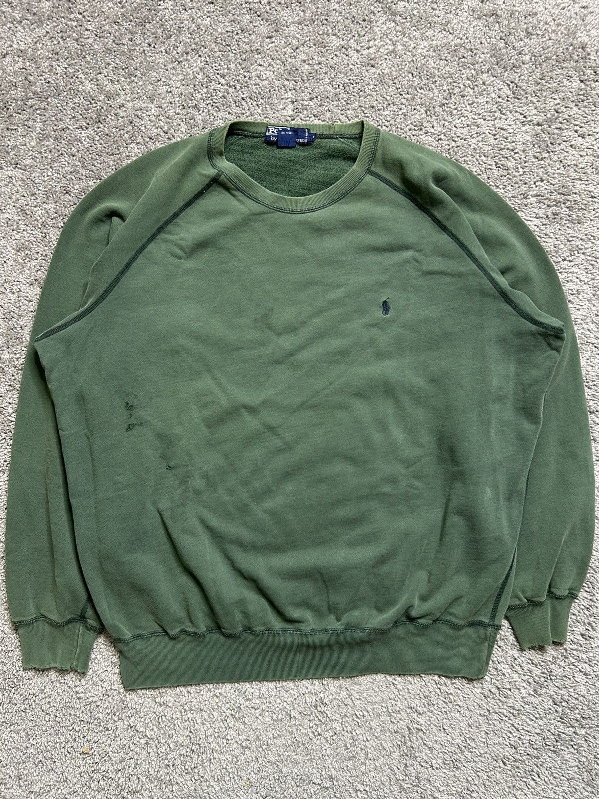Polo Ralph Lauren Vintage 90s Polo Ralph Lauren Crewneck Contrast Stitch Sweat Size US XL / EU 56 / 4 - 1 Thumbnail