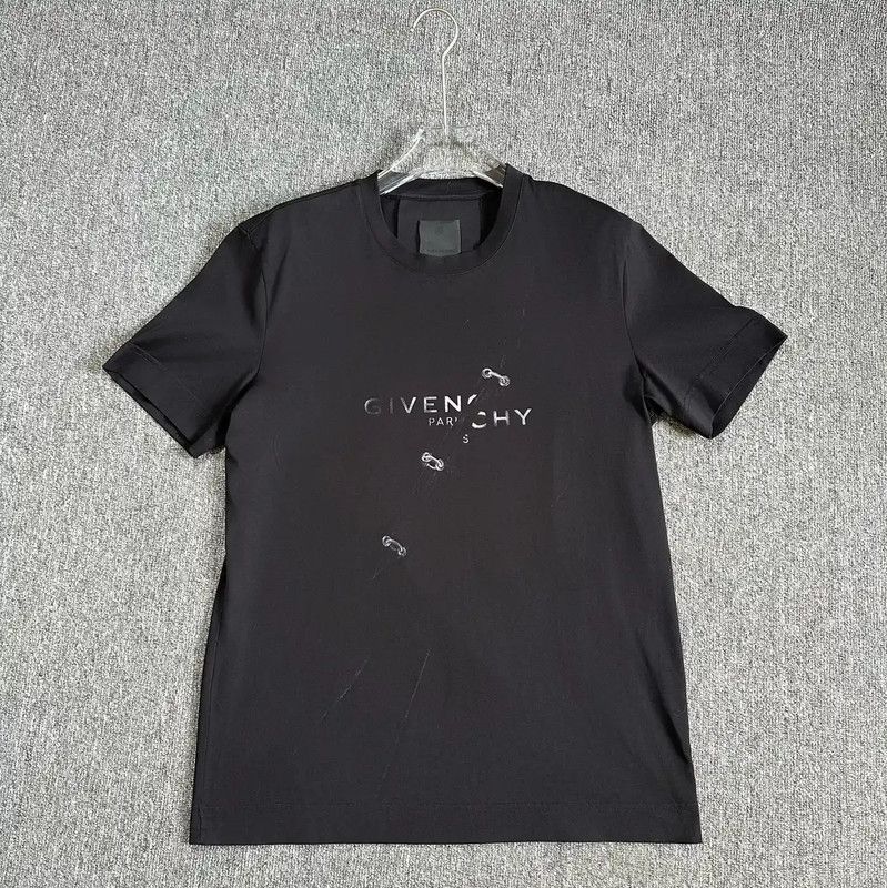 Givenchy Givenchy Black Cotton Long Sleeve Tee 0089 Size US L / EU 52-54 / 3 - 1 Thumbnail