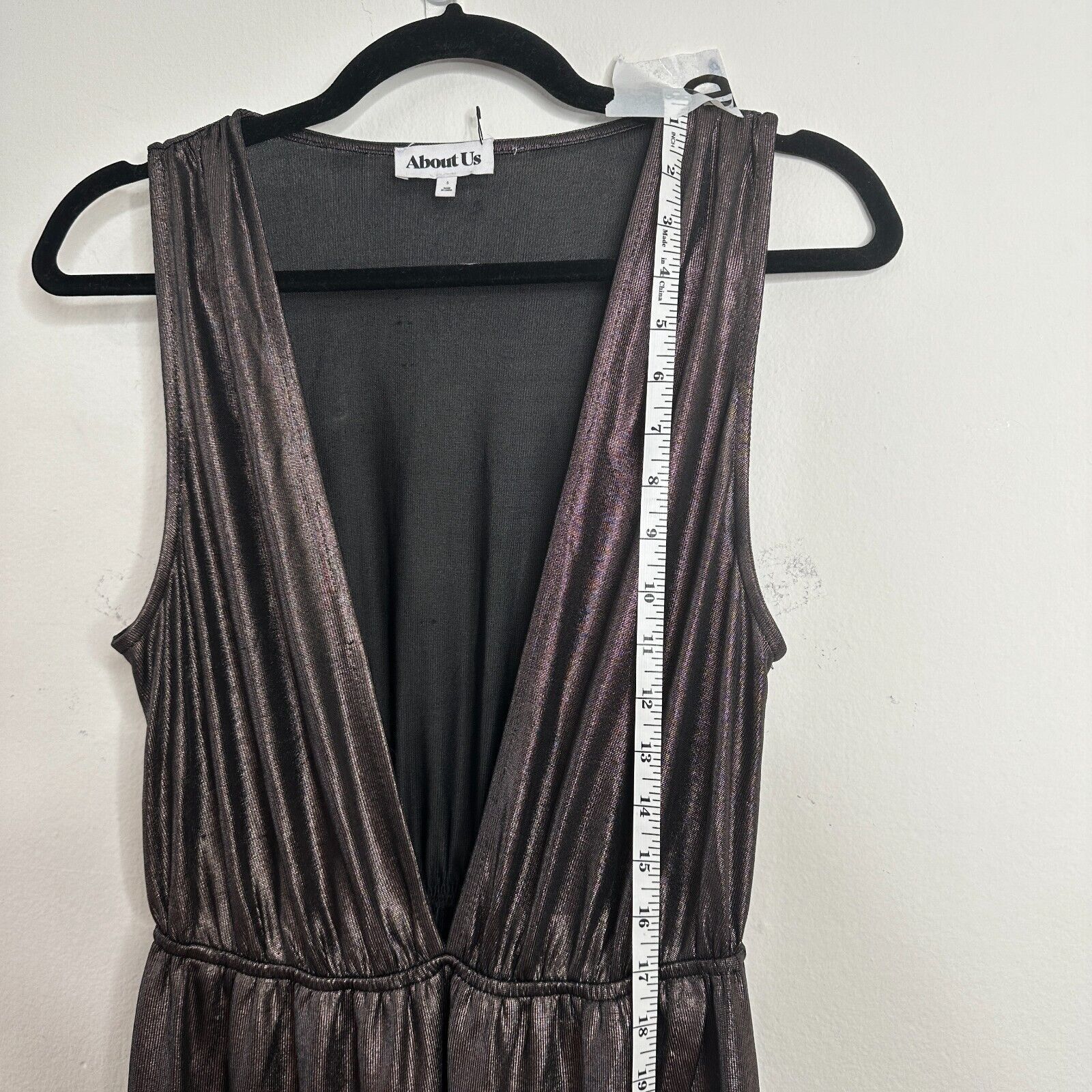 Other About Us Meredith Plunge Maxi Deep V Sleeveless Metallic S Size S / US 4 / IT 40 - 13 Thumbnail