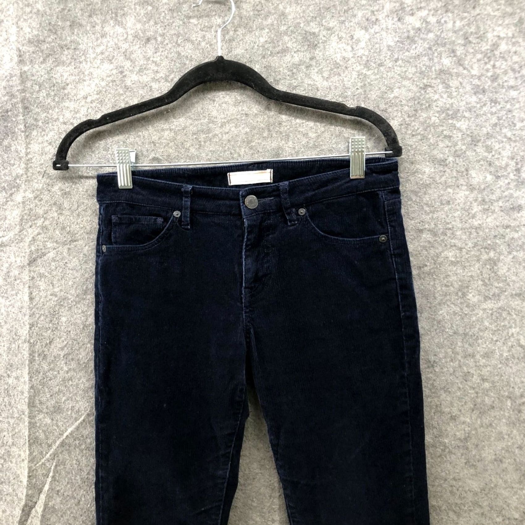 Uniqlo Uniqlo Heattech Corduroy Pants Womens XS Navy Blue Skinny Low Rise Stretch | Pants | Women | XS | Blue Size 42" / US 20 - 3 Thumbnail