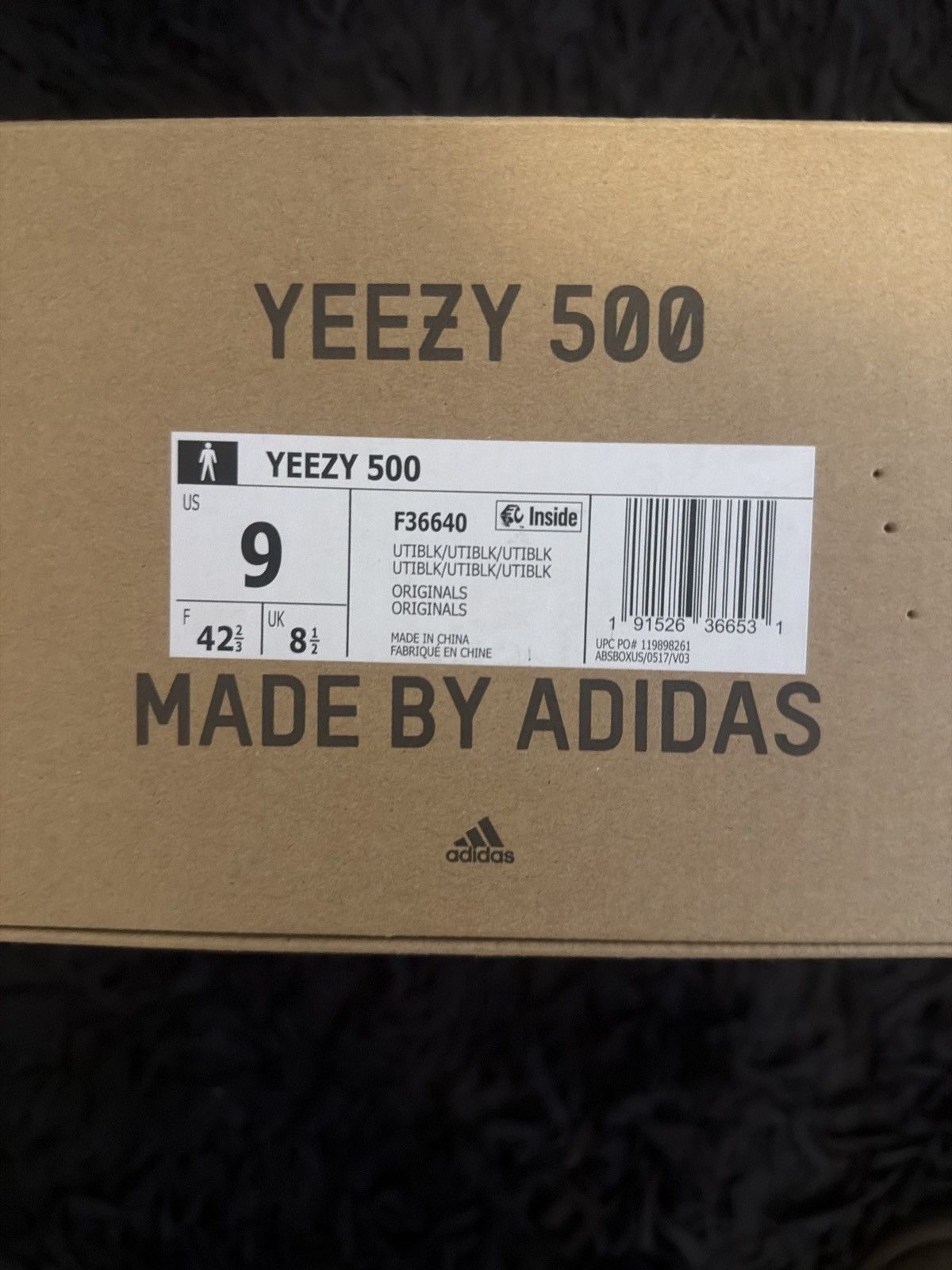 Adidas × Kanye West Yeezy 500 ‘Utility Black’ 2018 Size US 9 / EU 42 - 15 Thumbnail