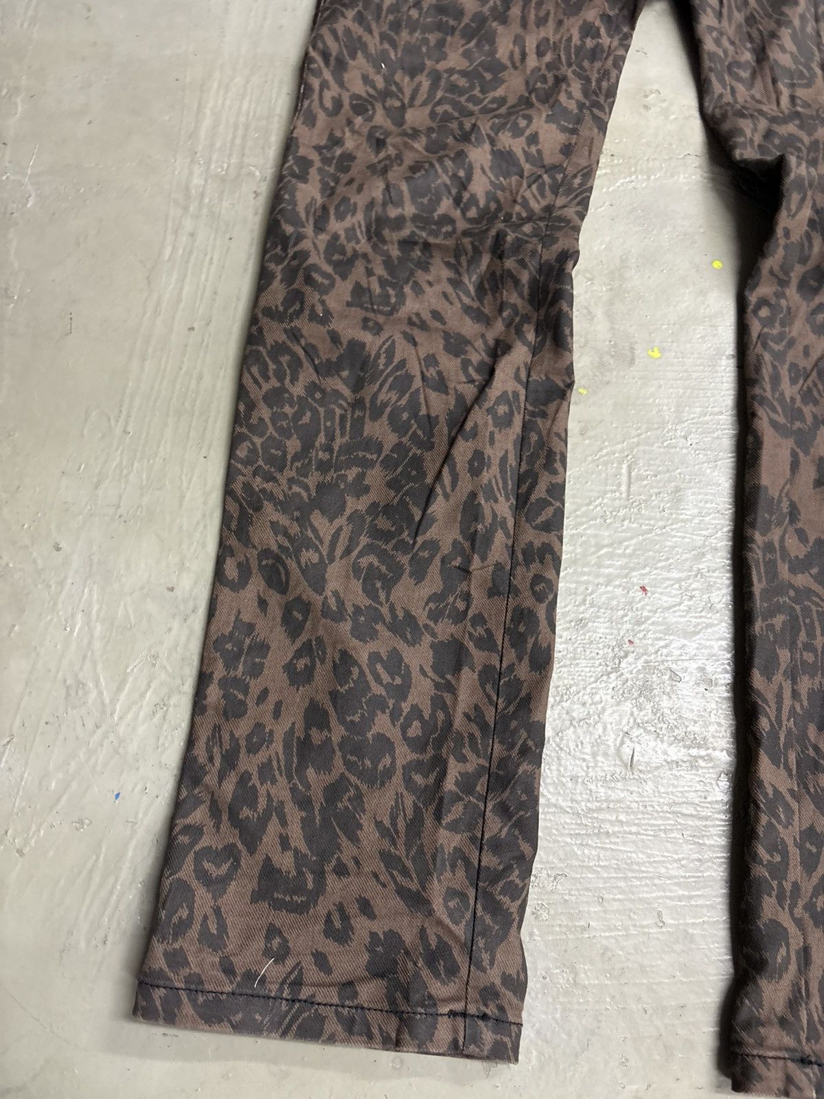 Japanese Brand No Future Slim Leopard Punk Trousers Size US 31 - 7 Thumbnail
