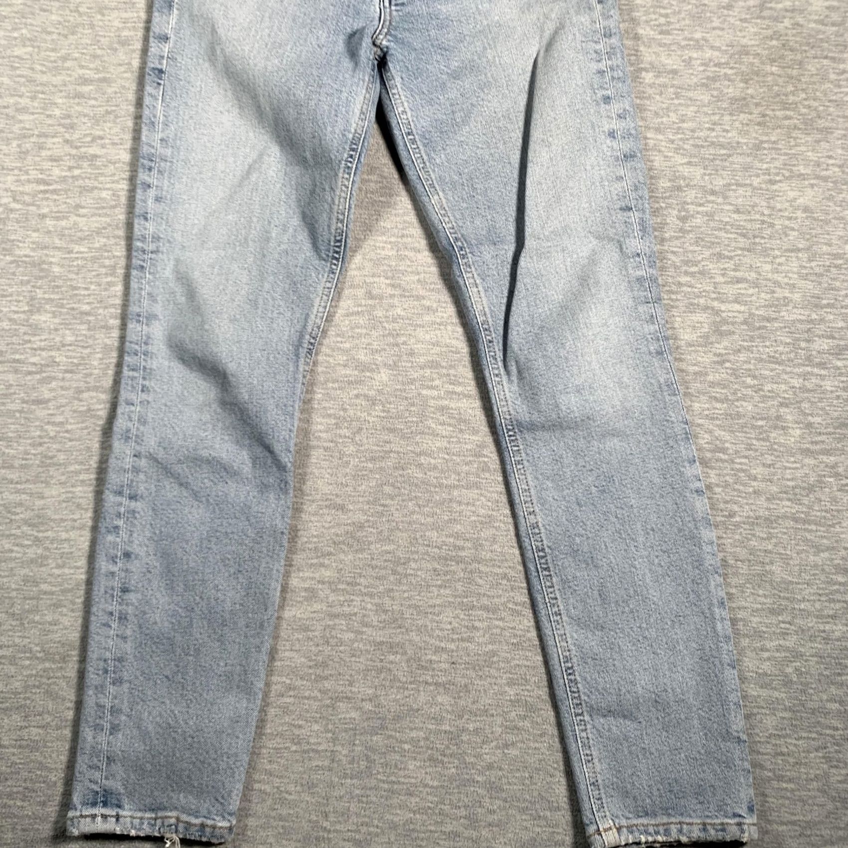 Agolde VINTAGE Agolde Nico Jeans Womens 24 Blue High Rise Stretch Denim Distressed Hem Organic Size 42" / US 20 - 3 Thumbnail