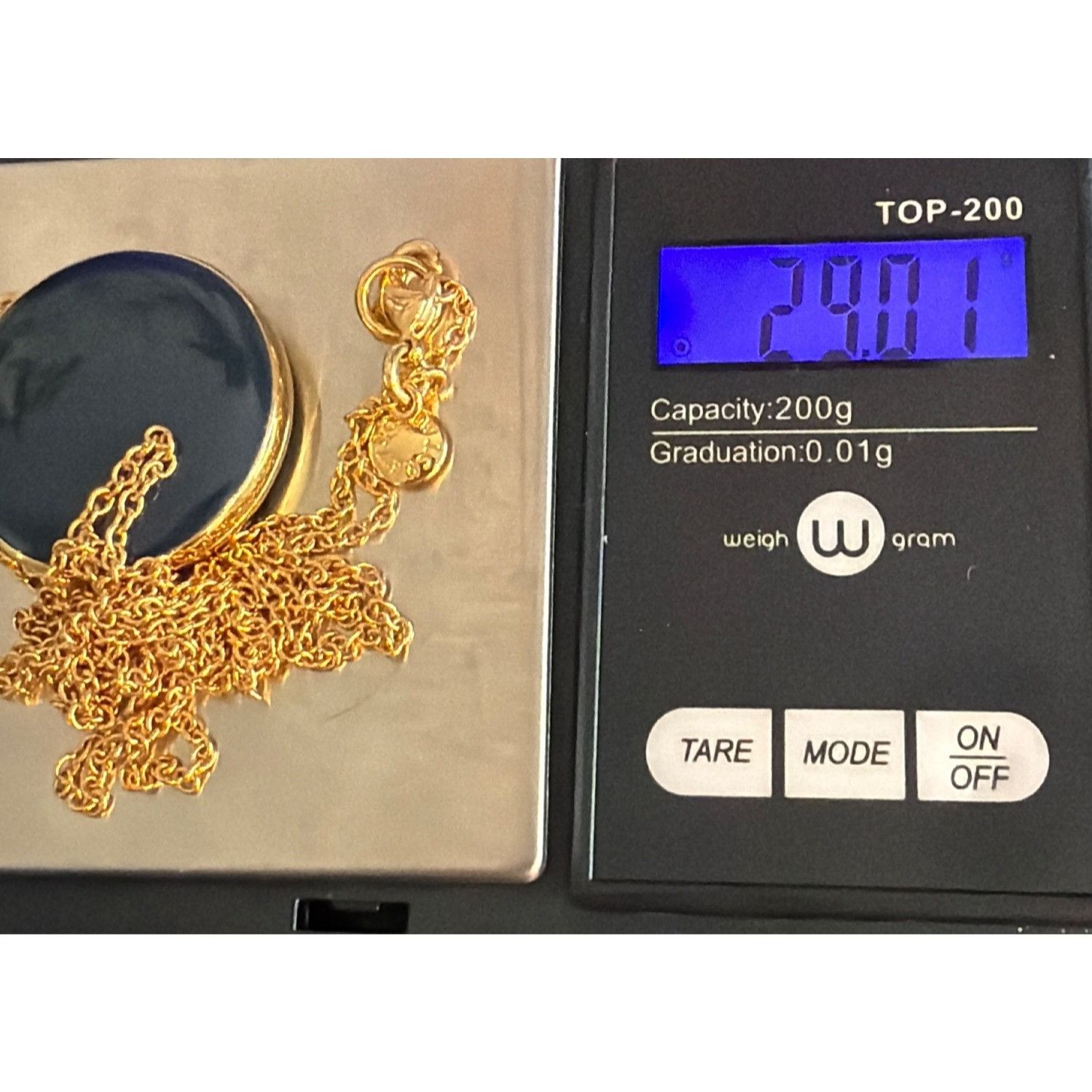 J.Crew J.Crew Double Side Locket Pendant Necklace Gold Tone Blue En Size ONE SIZE - 6 Thumbnail