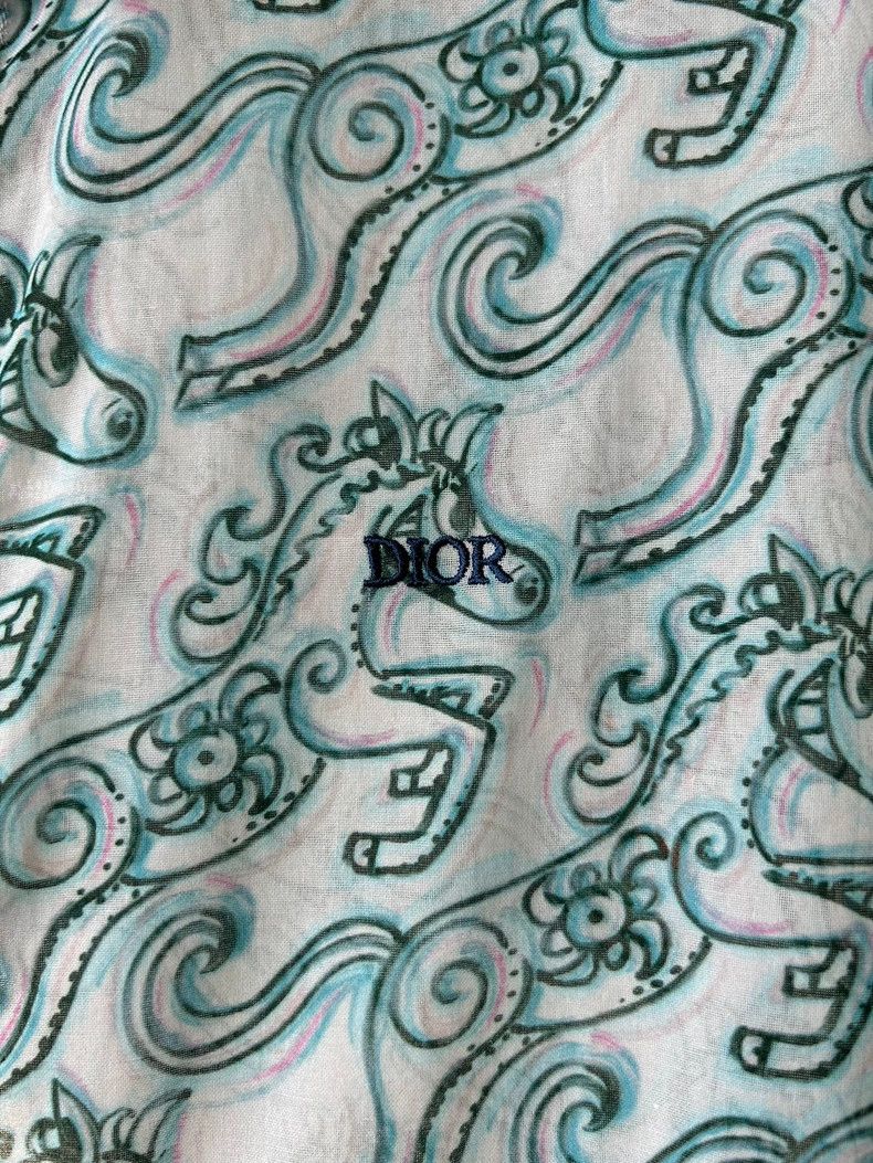 Dior Dior Size37 Co-branded cotton yarn green pony print short-s Size US XXS / EU 40 - 4 Thumbnail